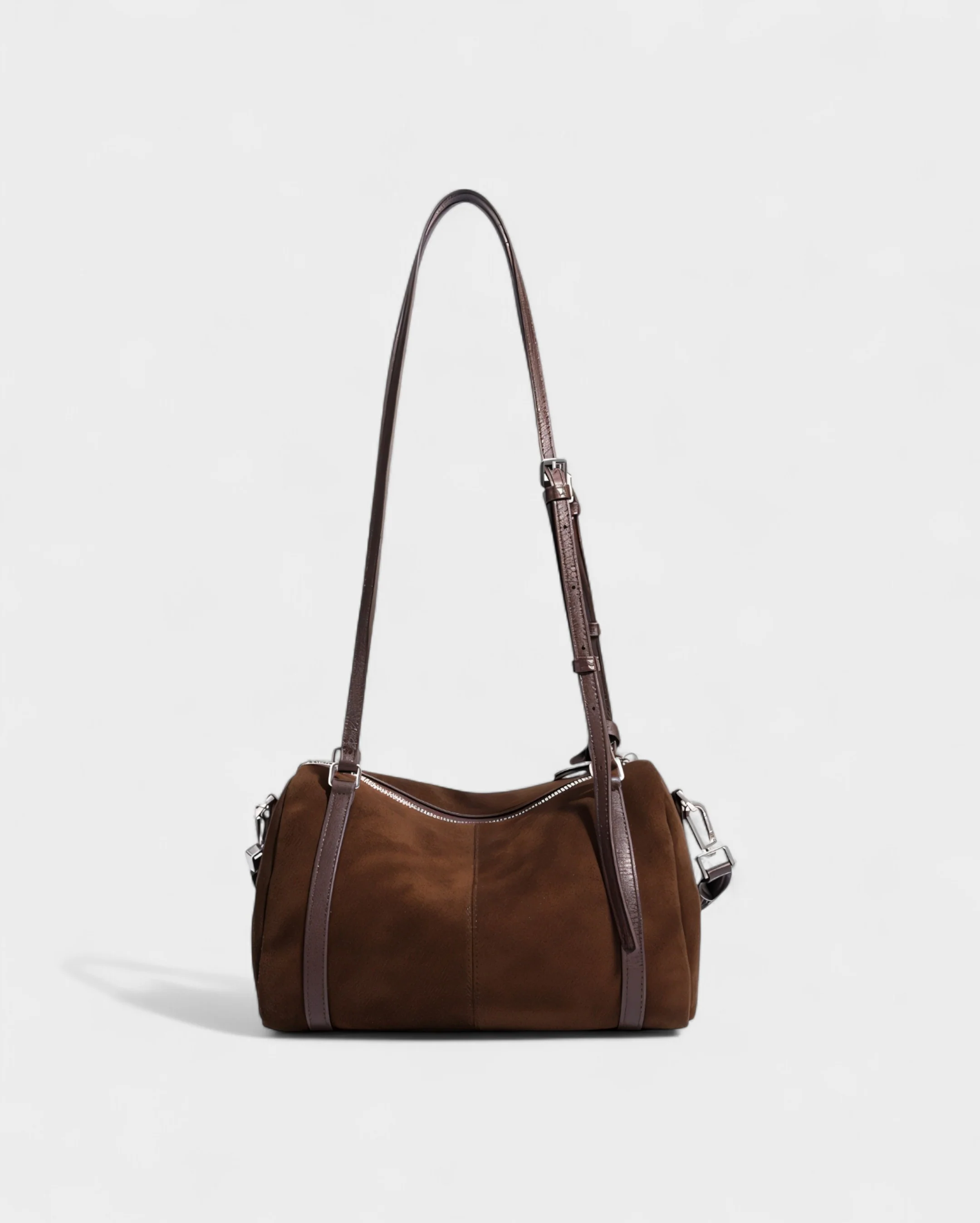 RASOS Faux Suede Barrel Shoulder Bag - Image 2