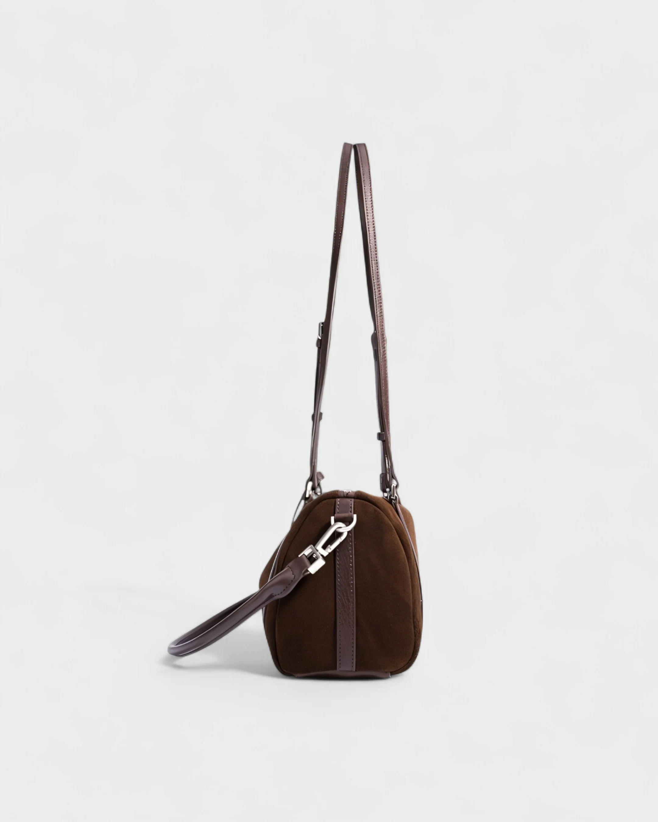 RASOS Faux Suede Barrel Shoulder Bag - Image 4