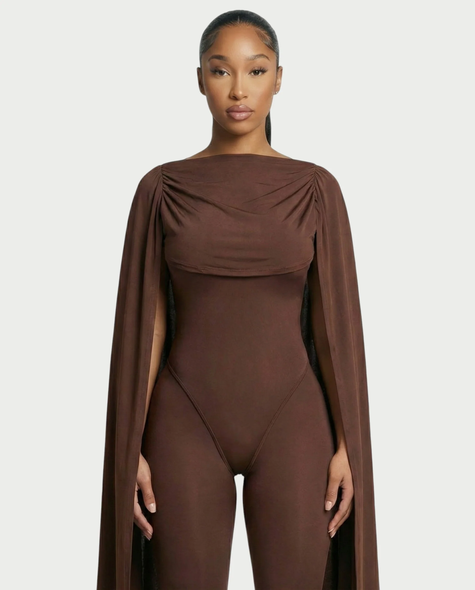 RELANI Draped Illusion Jumpsuit - Image 2