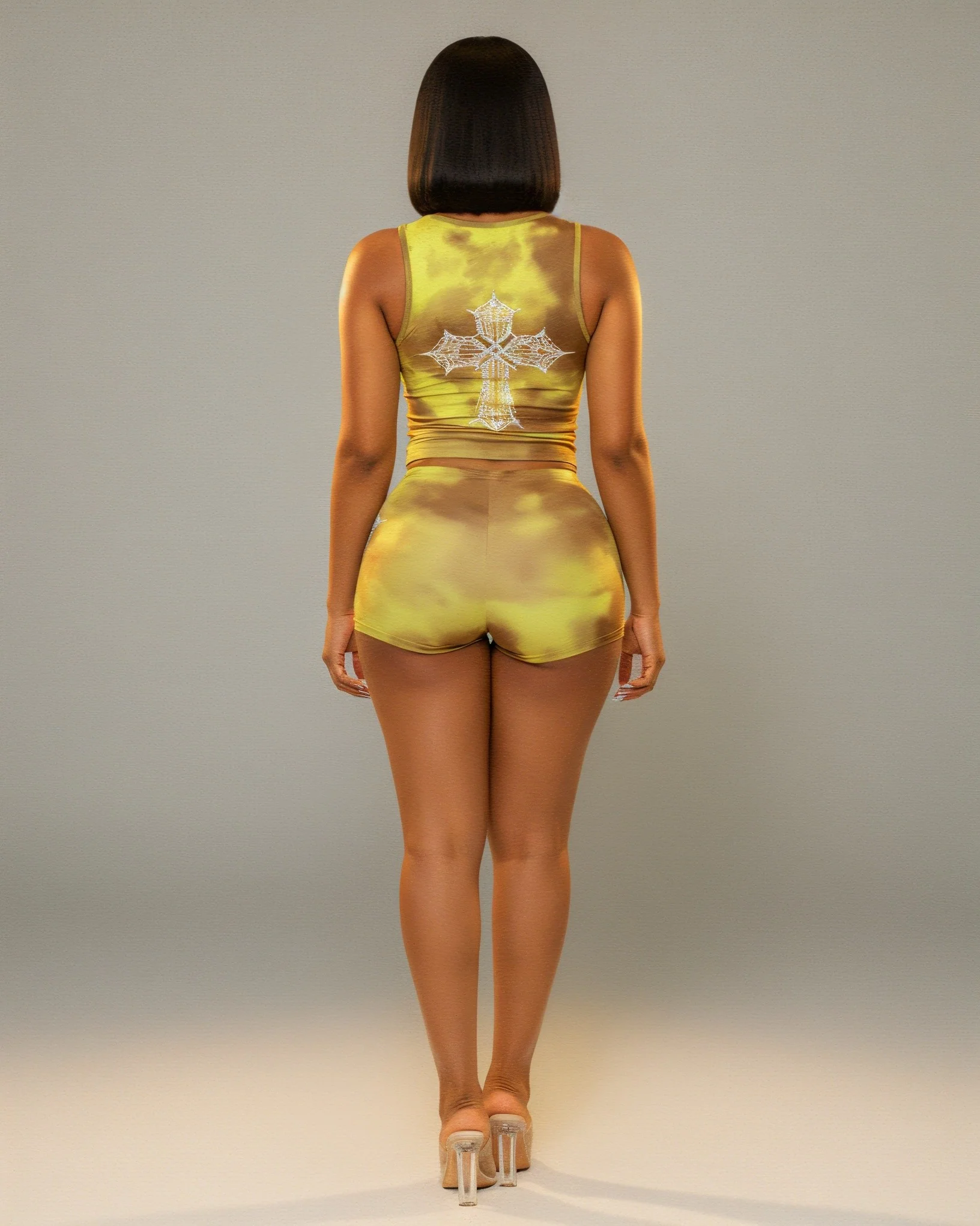 REYA Diamond Design Top and Shorts Set - Image 4