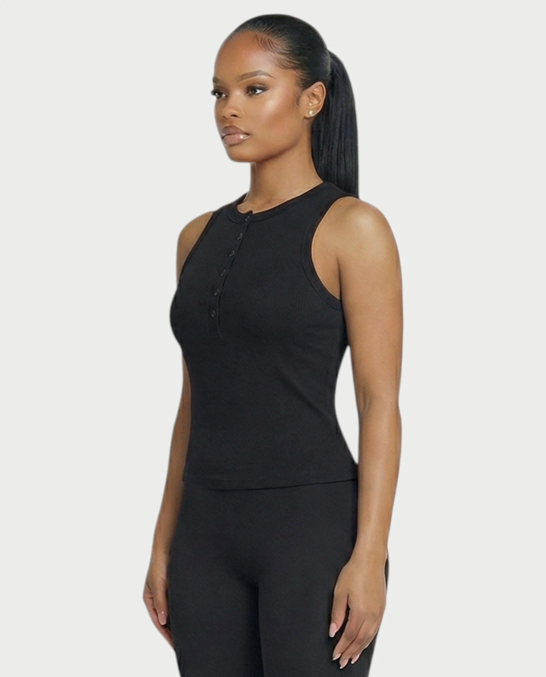 Ribbed Button-Down Tank Top - Image 11
