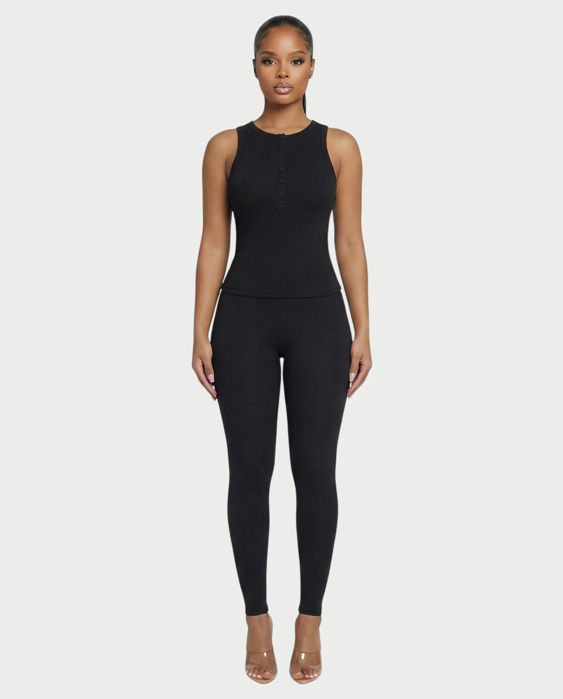 Ribbed Button-Down Tank Top - Image 12
