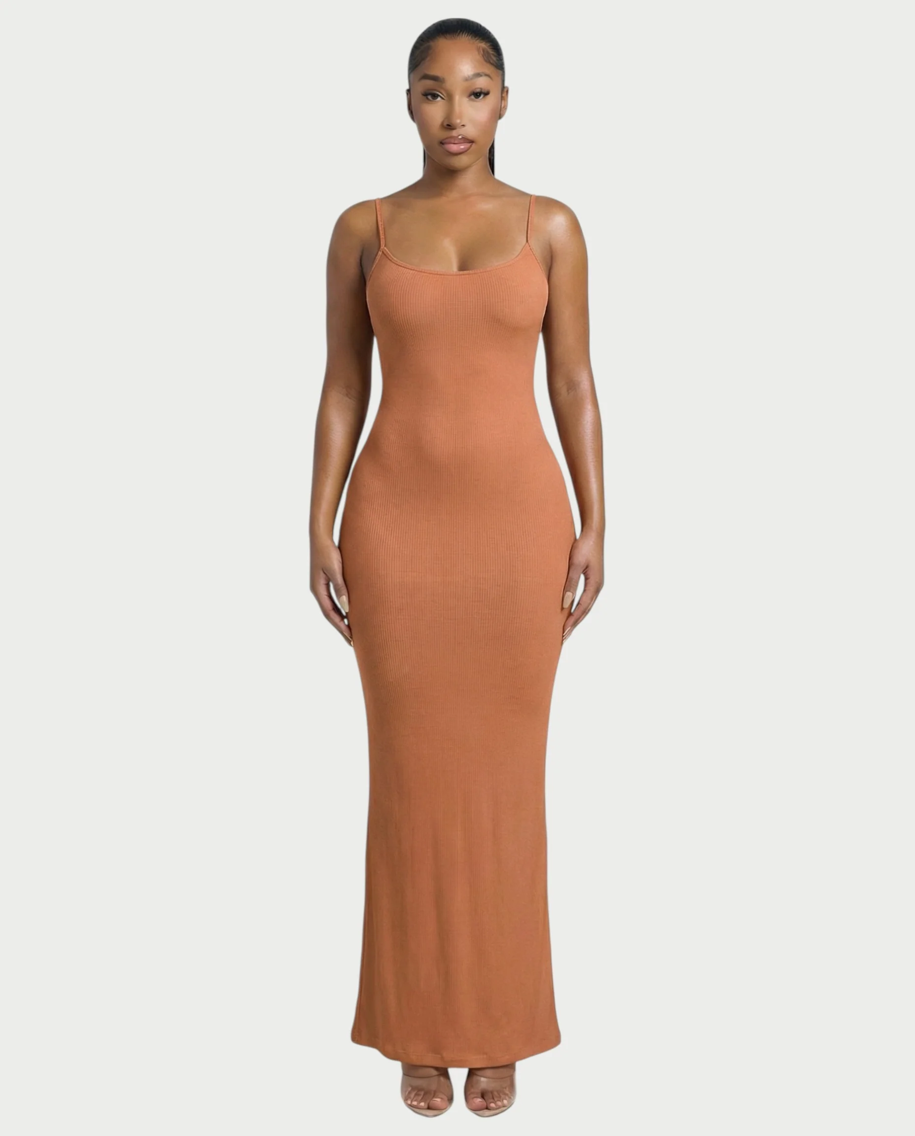 Ribbed Spaghetti Strap Maxi Dress - Image 11