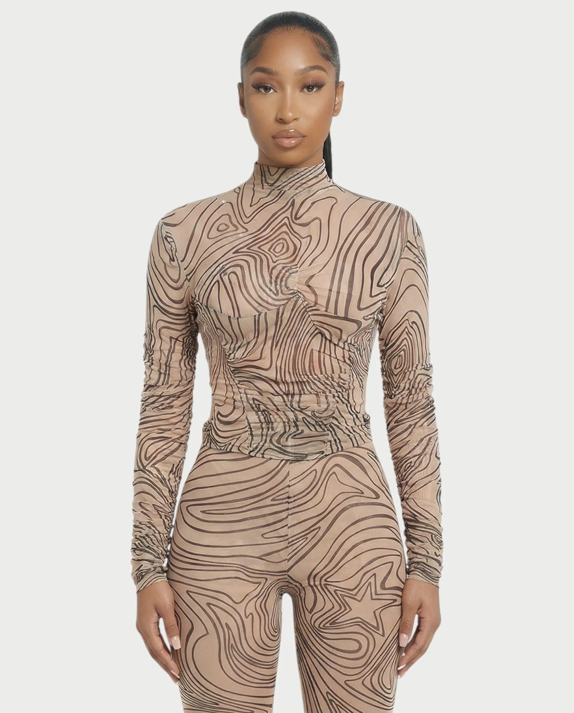 RILA Mesh Top & Flared Pants Set - Image 4