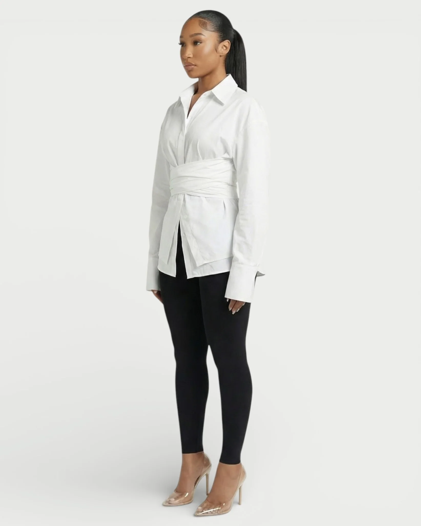 RIONNA Cinched Long-Sleeve Shirt - Image 3
