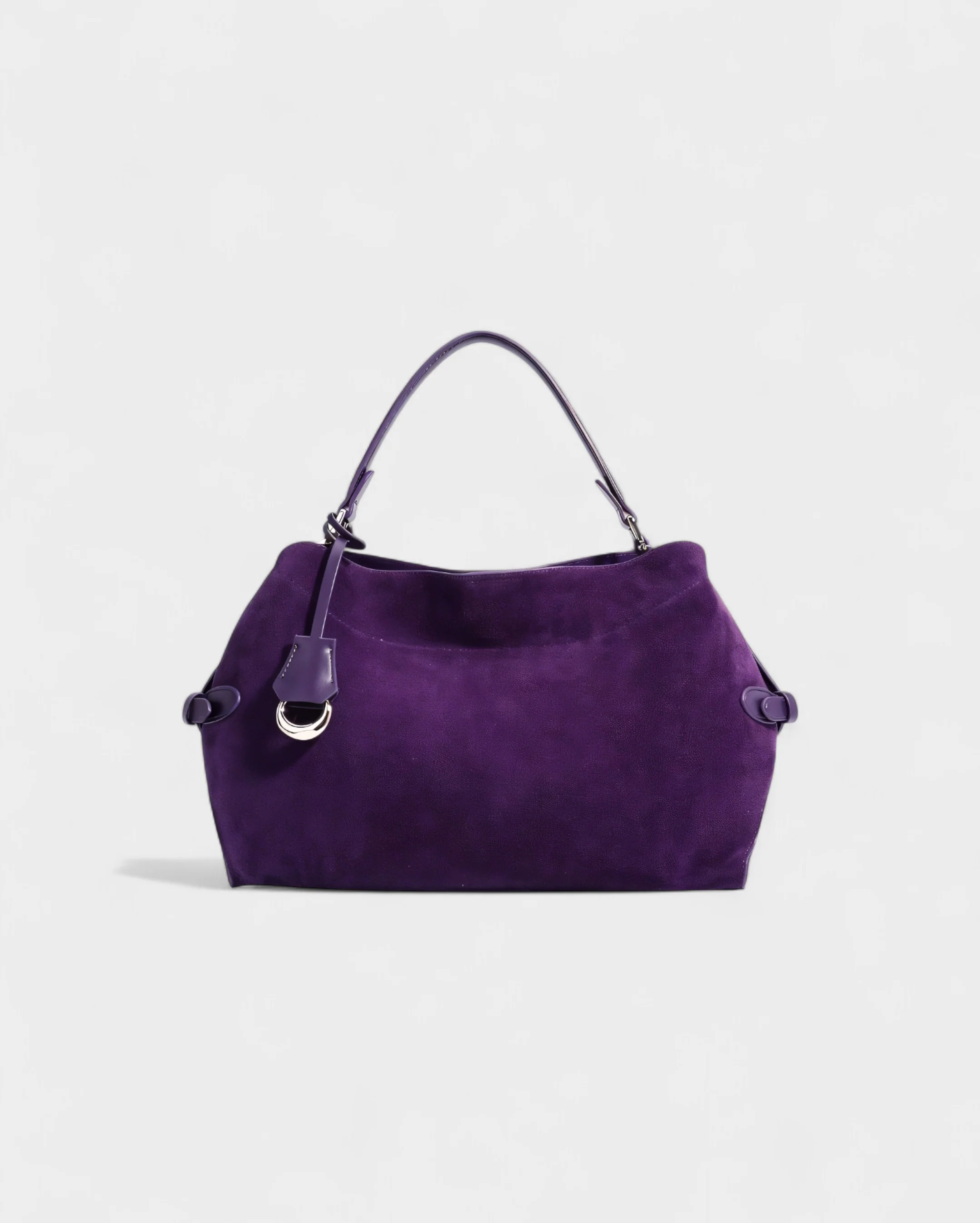 RIZANA Faux Suede Satchel Bag - Image 8