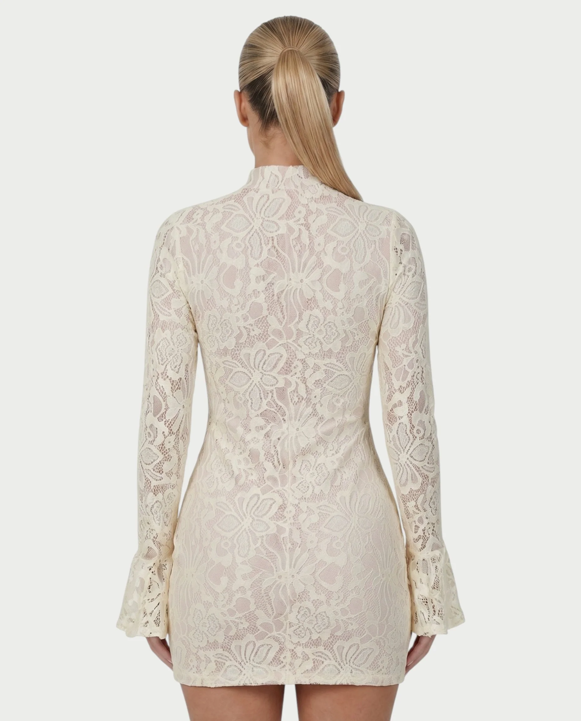 ROISIN Floral Keyhole Mini Dress - Image 5