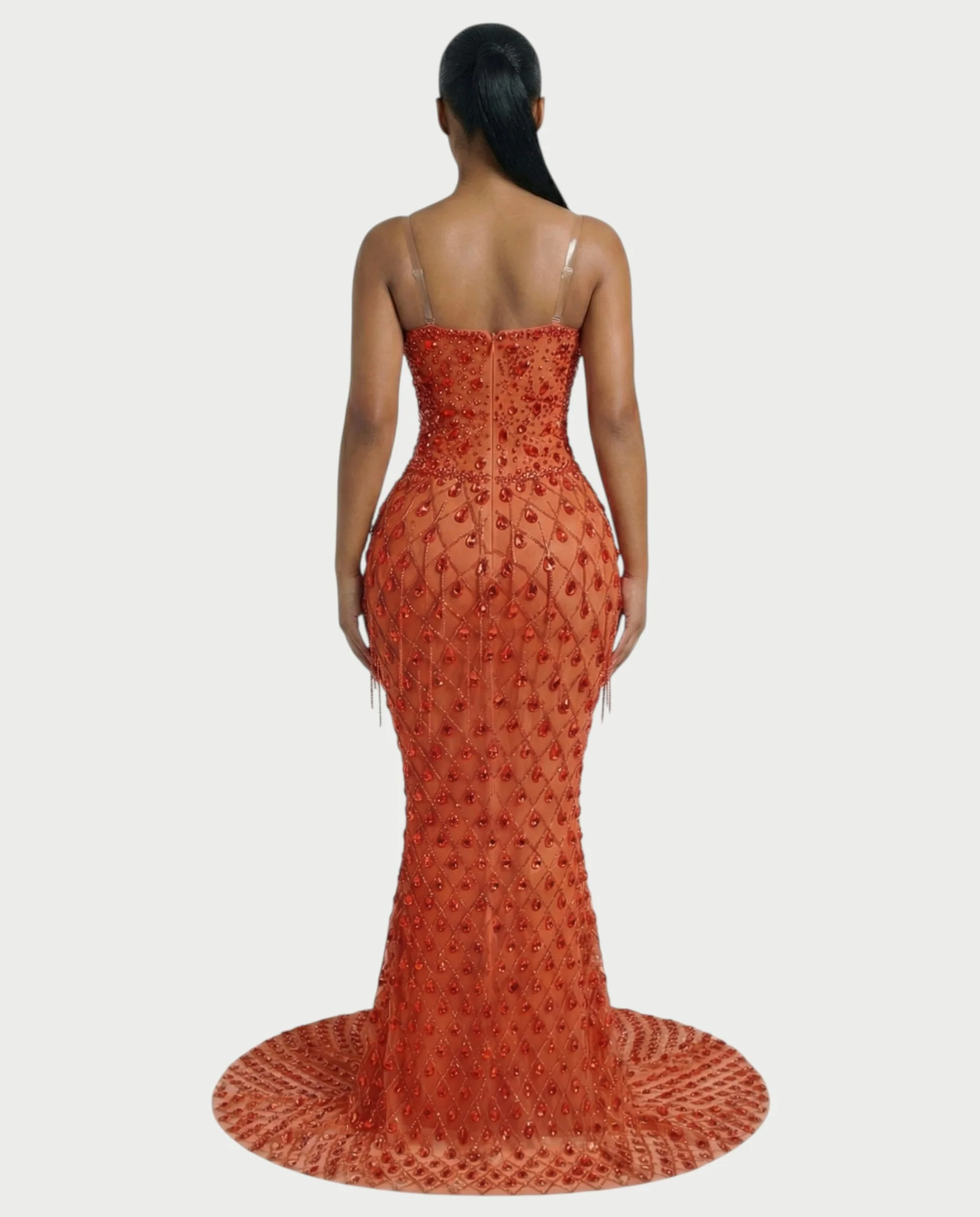 RULEAN Rhinestone Embellished Mermaid Maxi Dress - Image 17