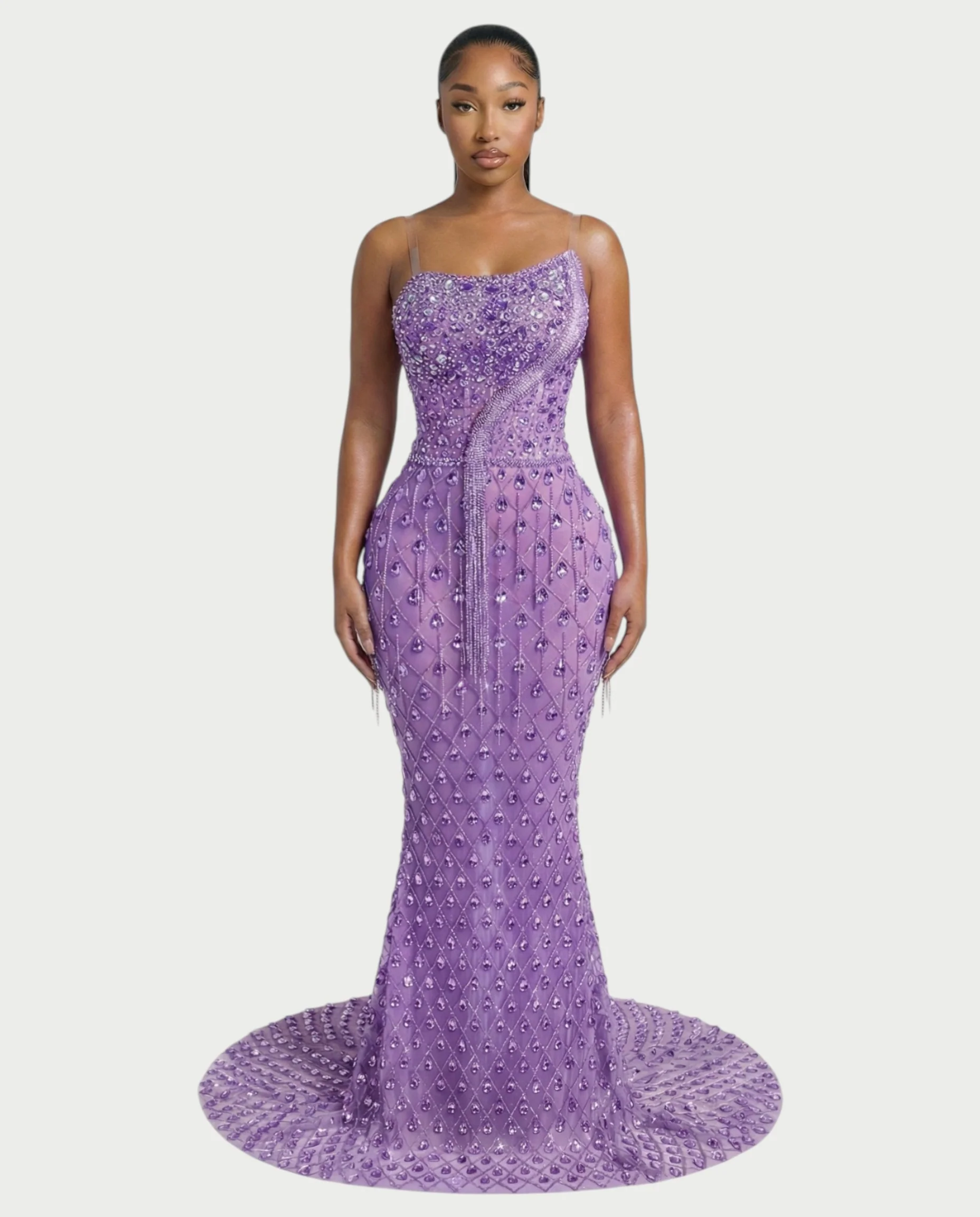 RULEAN Rhinestone Embellished Mermaid Maxi Dress - Image 26