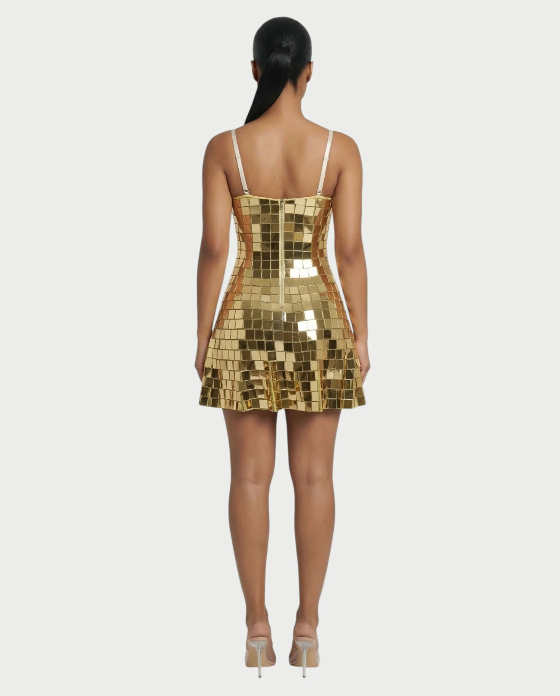 RYLA Mirror Tile Flared Mini Dress - Image 2