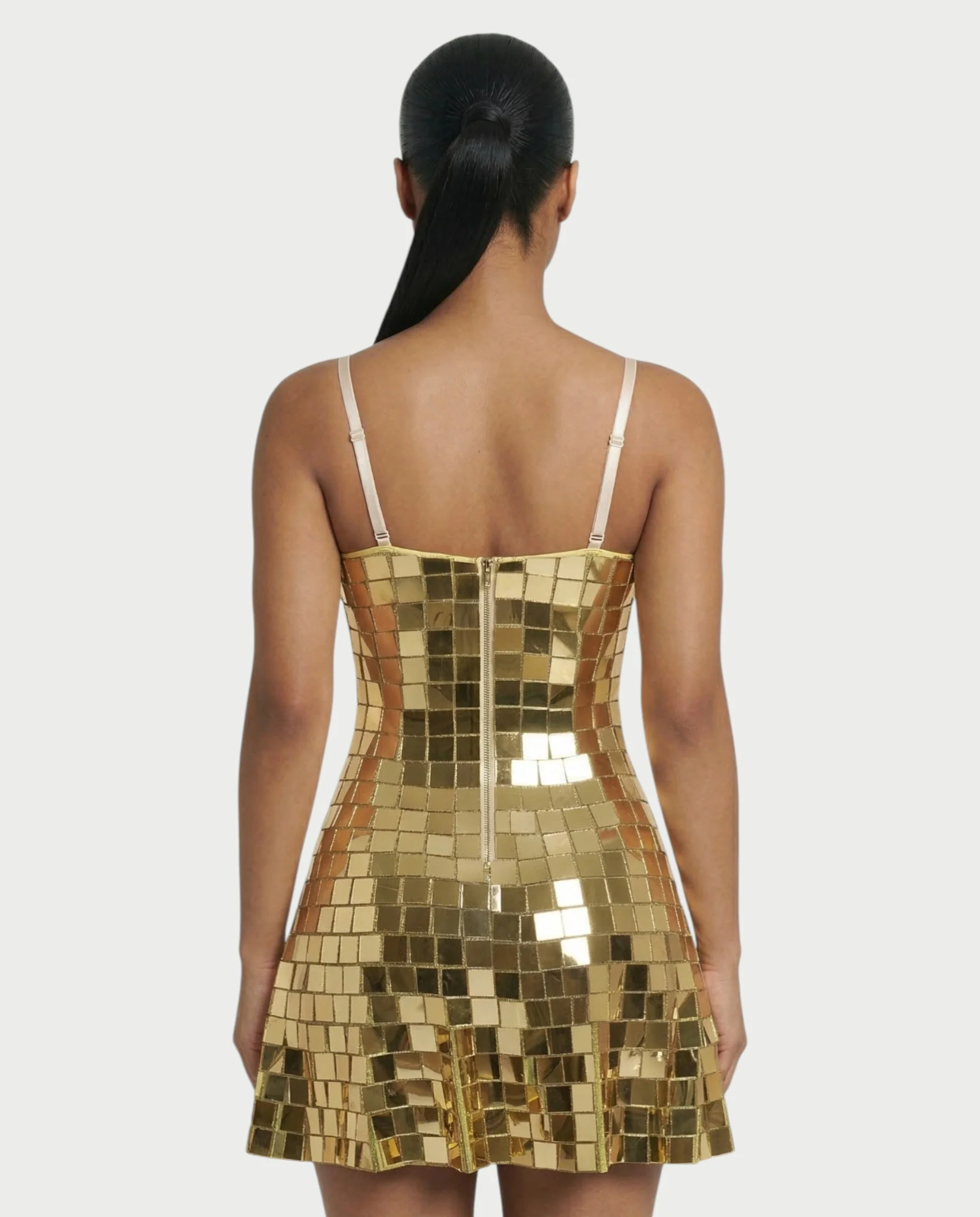 RYLA Mirror Tile Flared Mini Dress - Image 5