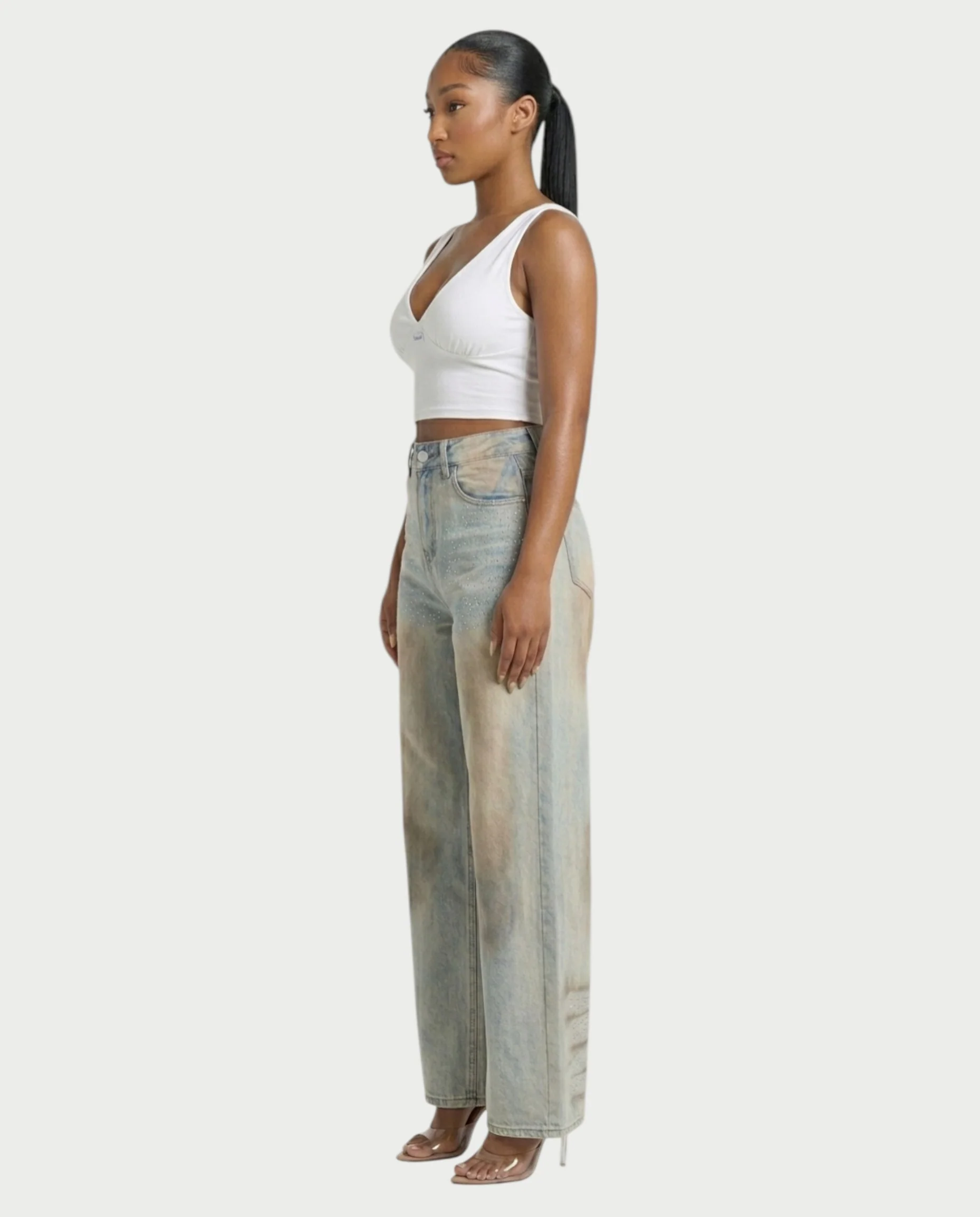 SALIE Deep V-Neck Sleeveless Crop Top - Image 13