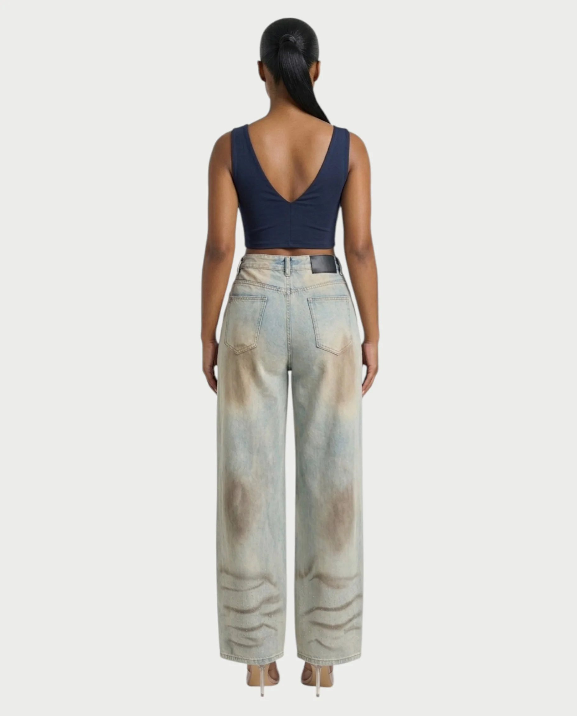 SALIE Deep V-Neck Sleeveless Crop Top - Image 5