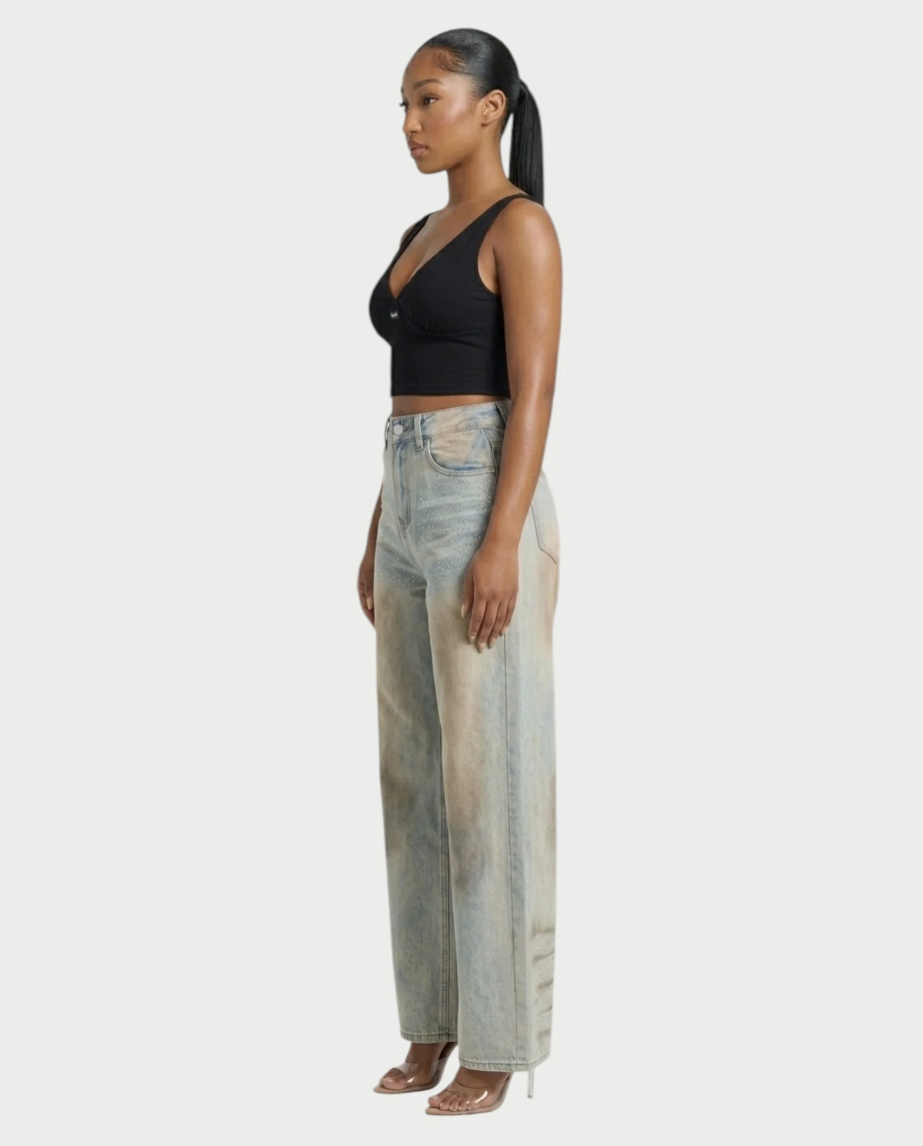 SALIE Deep V-Neck Sleeveless Crop Top - Image 8