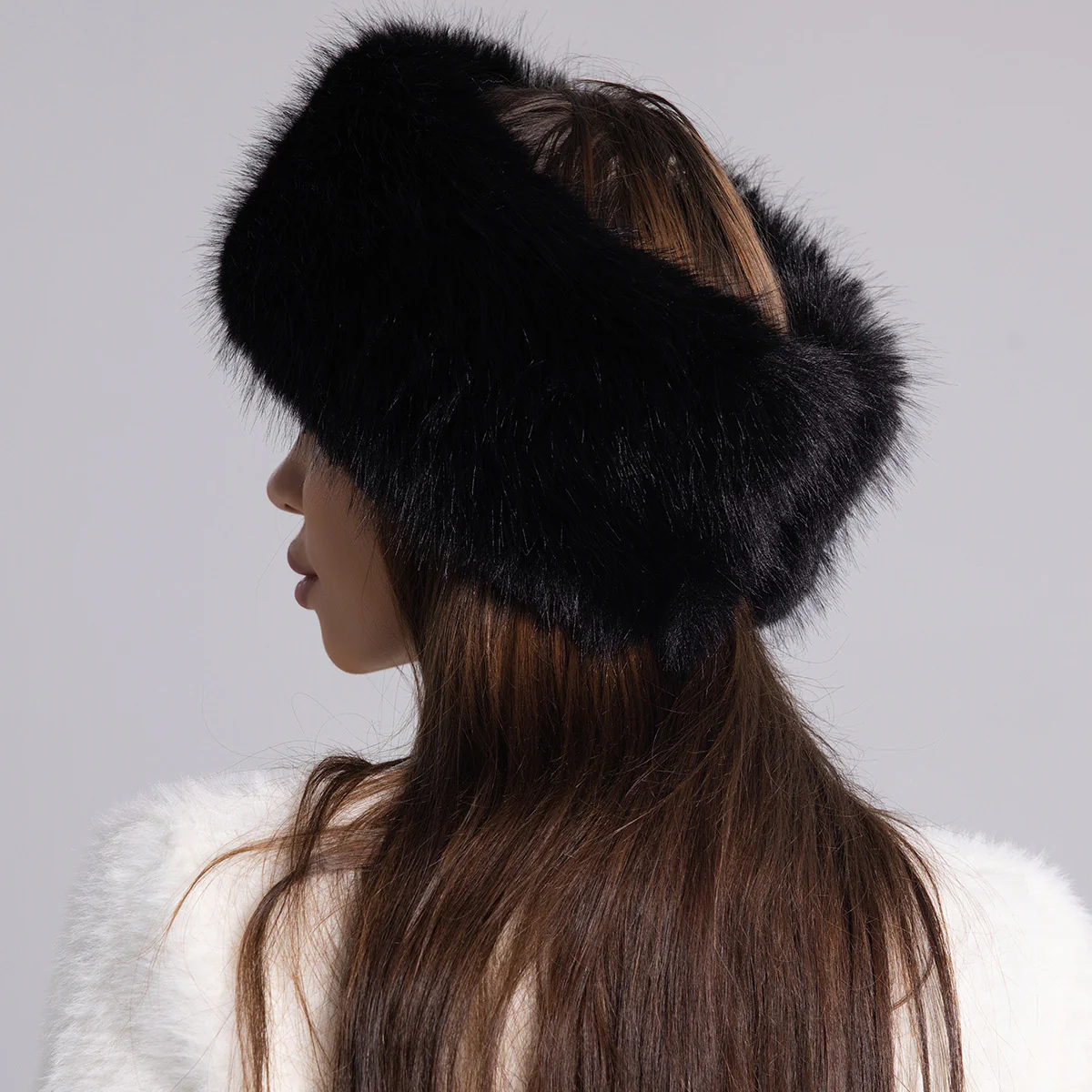 SASHA Faux Fur Headband - Image 3