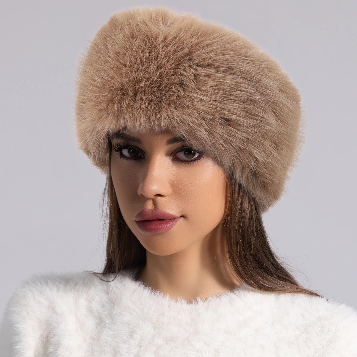 SASHA Faux Fur Headband - Image 7