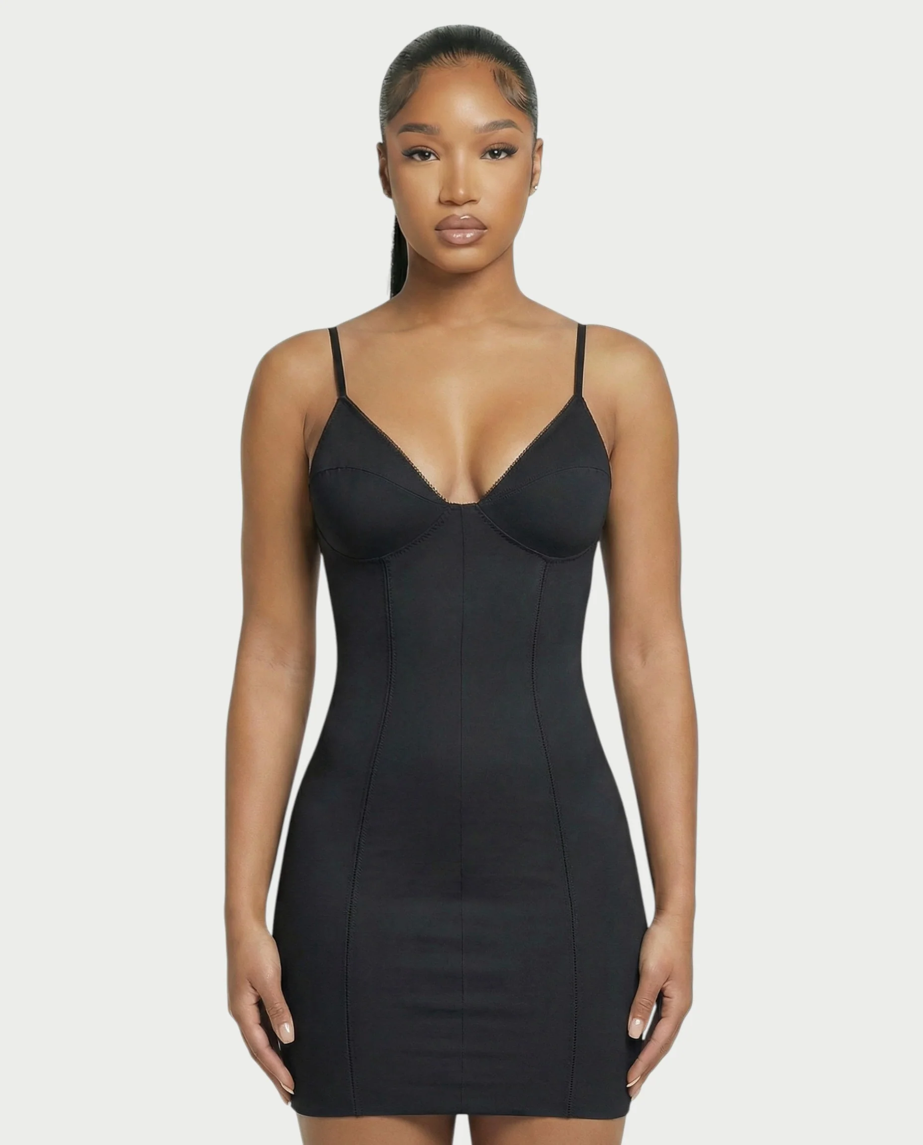 Seamed Bodycon Mini Dress - Image 4