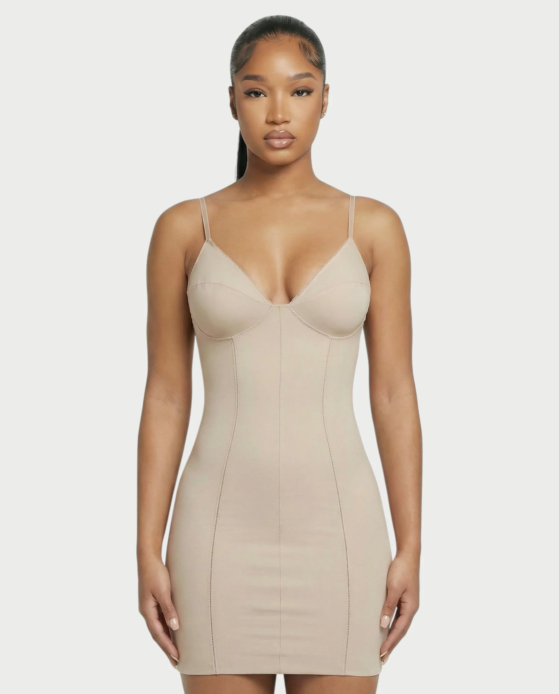 Seamed Bodycon Mini Dress - Image 9