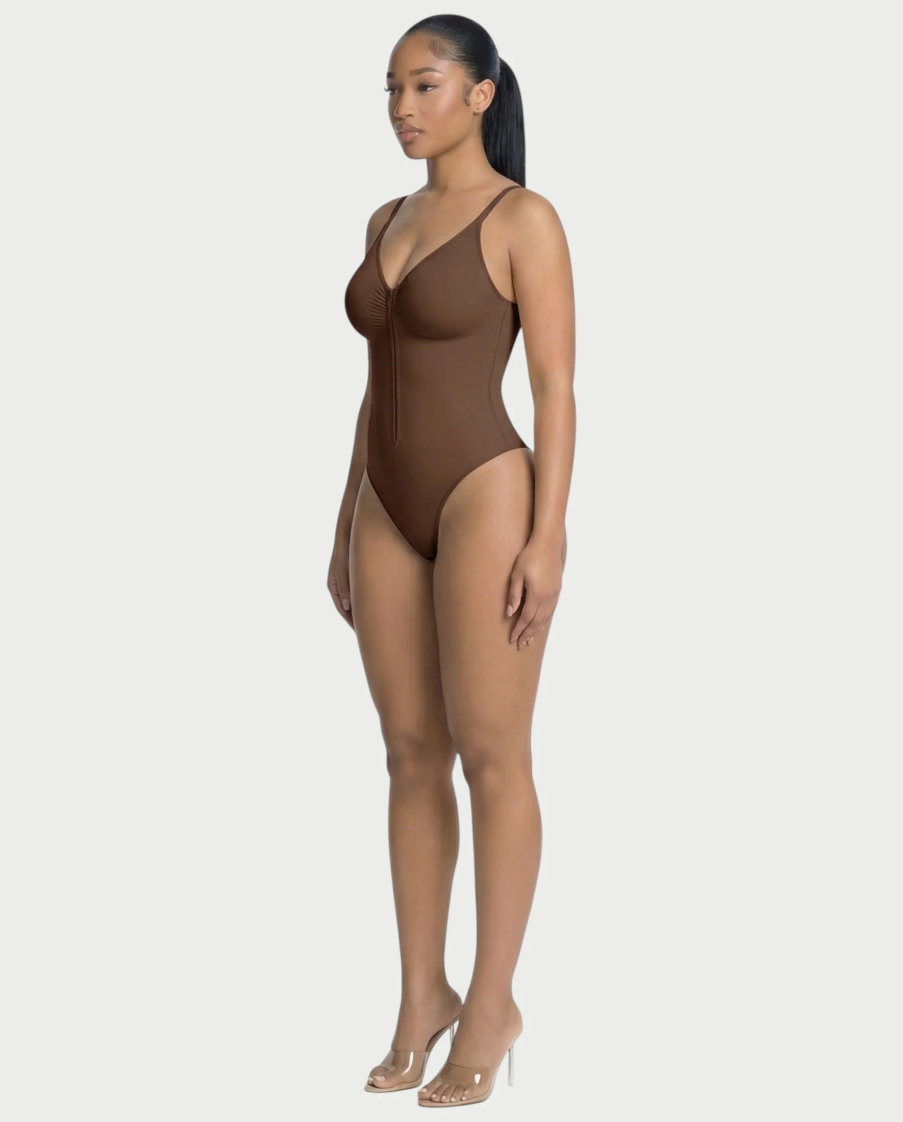 Seamless Strong Compression Zip Front Bodysuit - Image 10