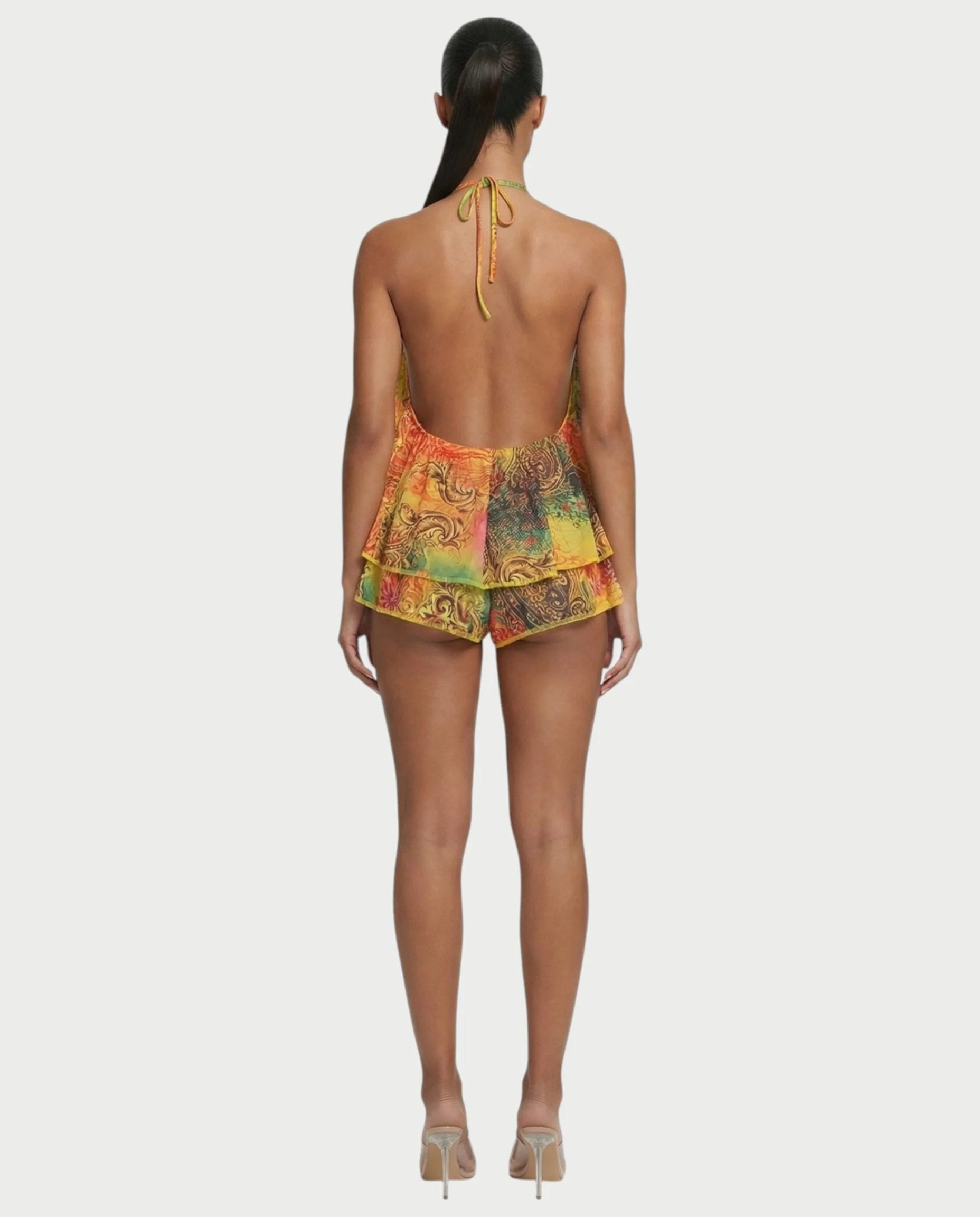 SEFAYA Backless Flowy Top & Shorts Set - Image 2