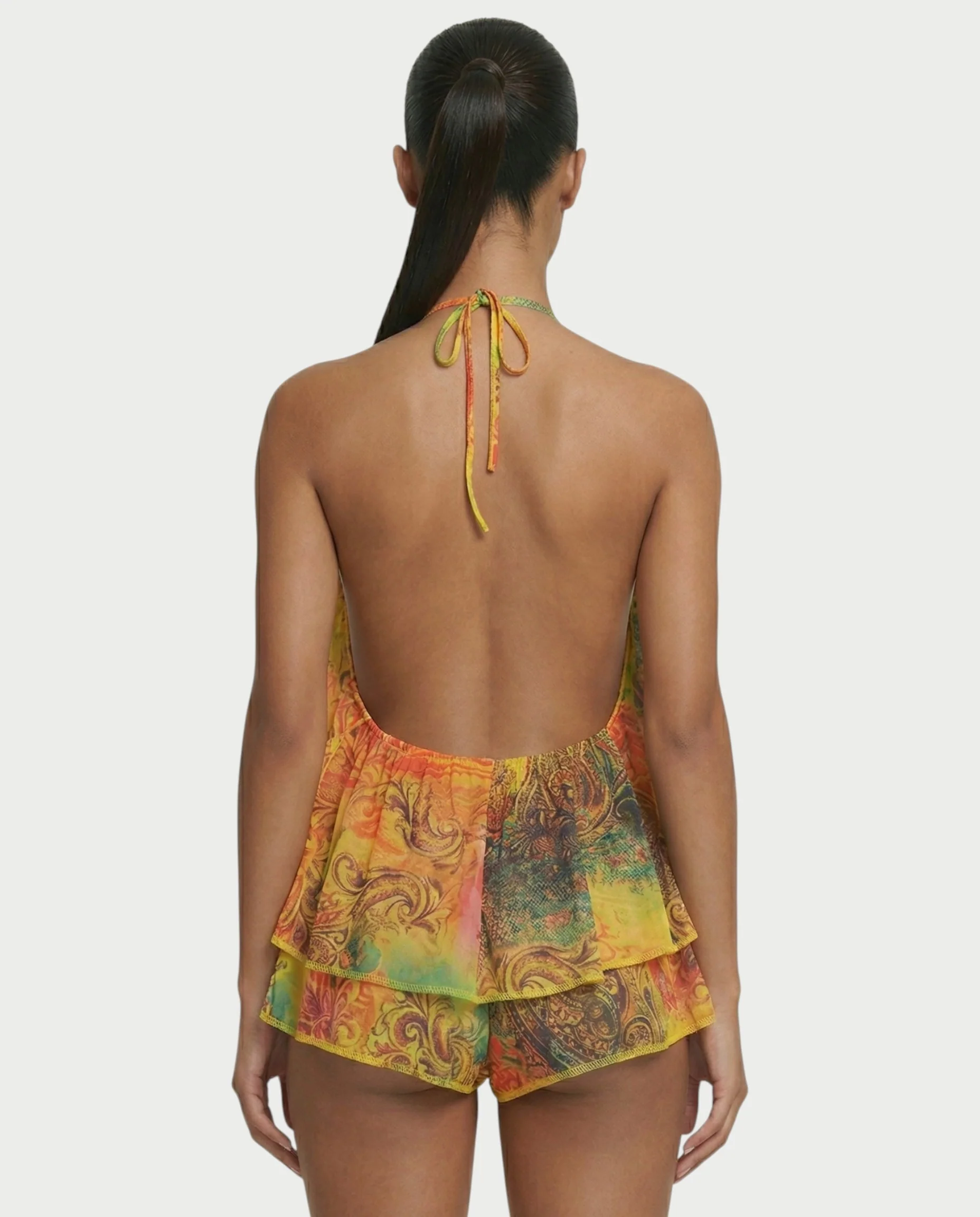SEFAYA Backless Flowy Top & Shorts Set - Image 5