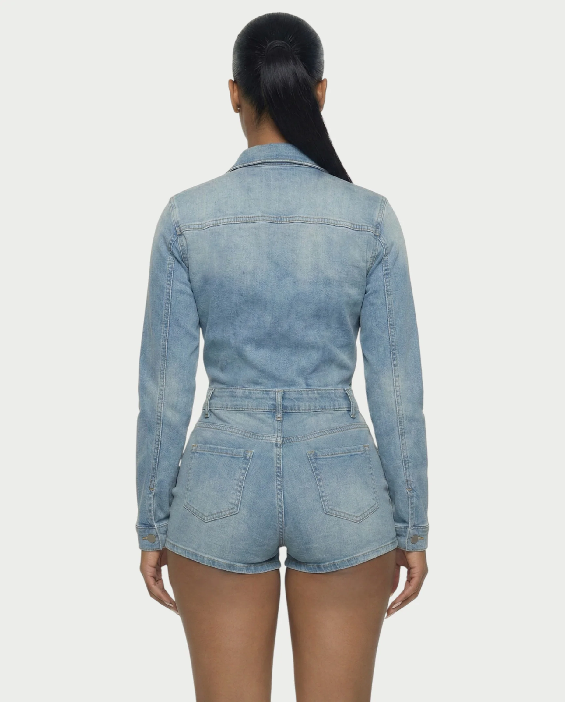 SHANTE Denim Romper - Image 5