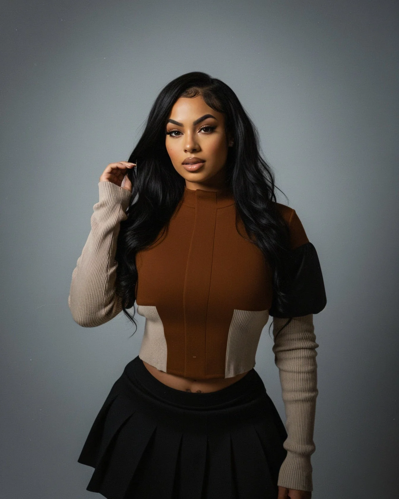 SION Puff Sleeve Cropped Jacket - Image 4