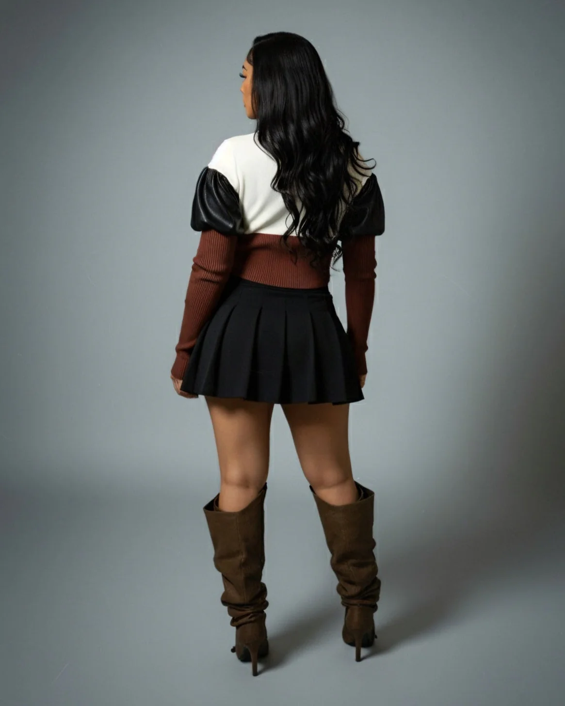 SION Puff Sleeve Cropped Jacket - Image 7