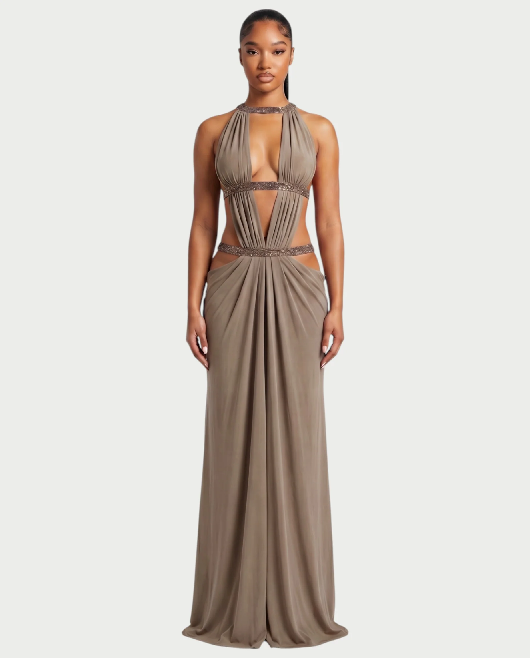 SOLEYA Cutout Halter Maxi Dress - Image 11