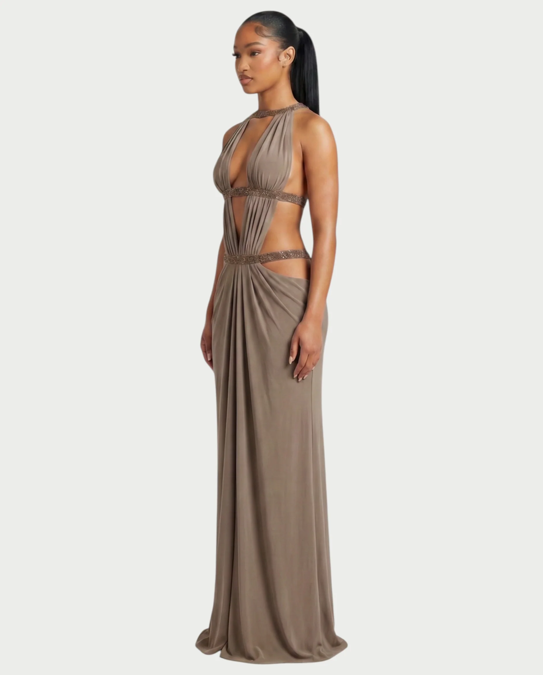SOLEYA Cutout Halter Maxi Dress - Image 13