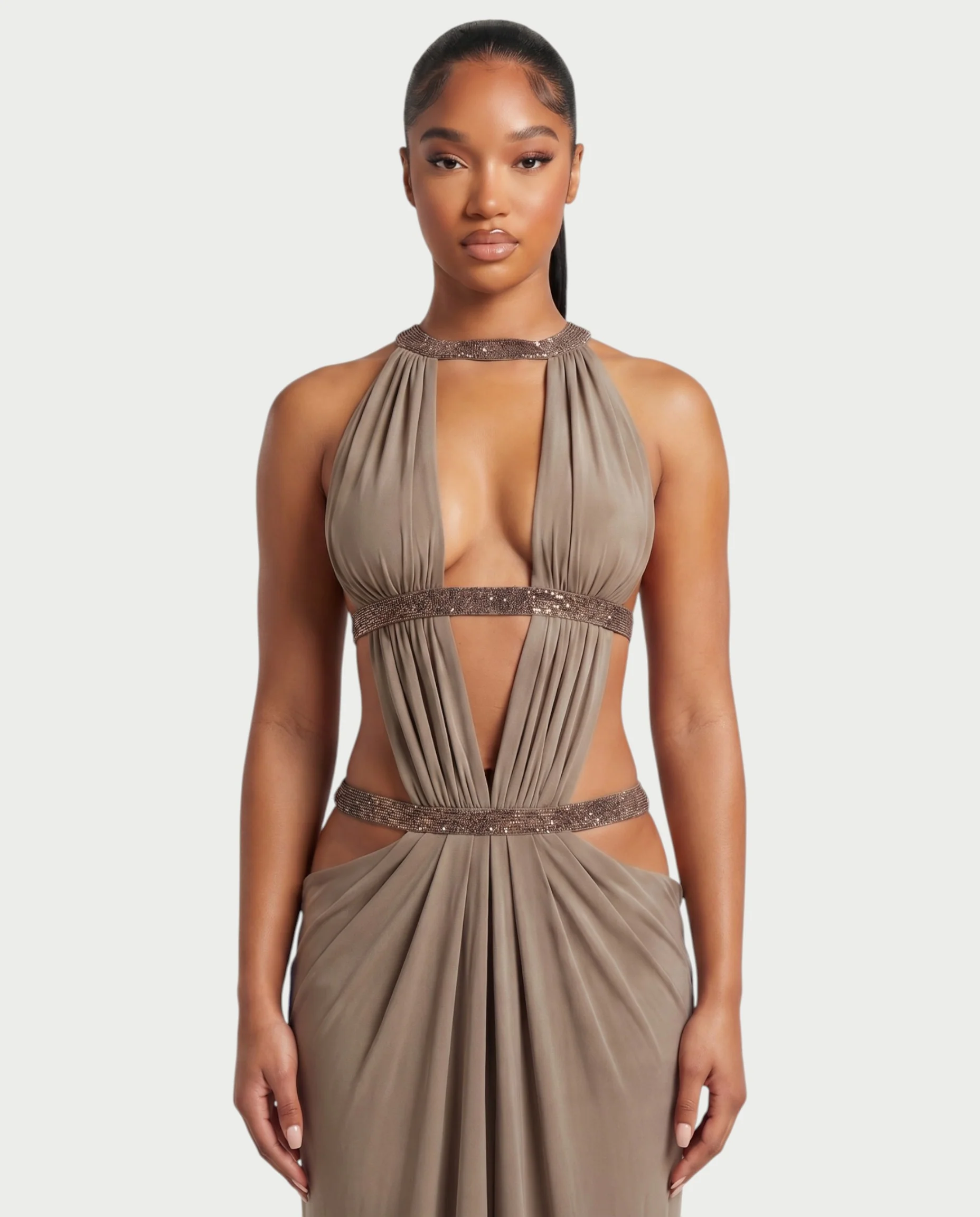 SOLEYA Cutout Halter Maxi Dress - Image 14