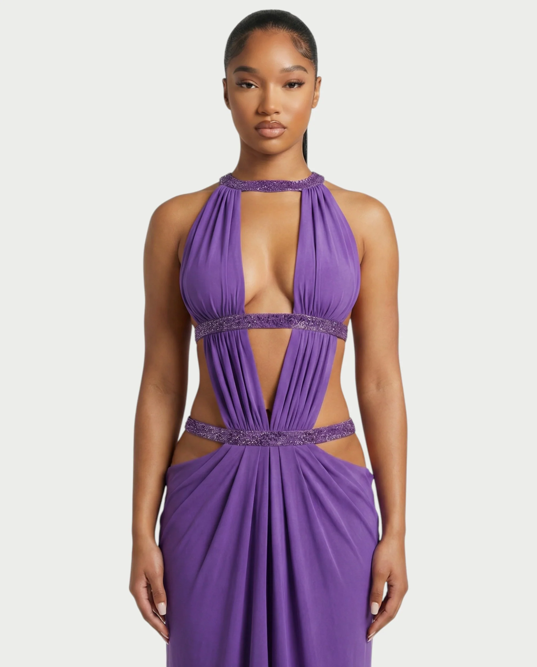 SOLEYA Cutout Halter Maxi Dress - Image 4