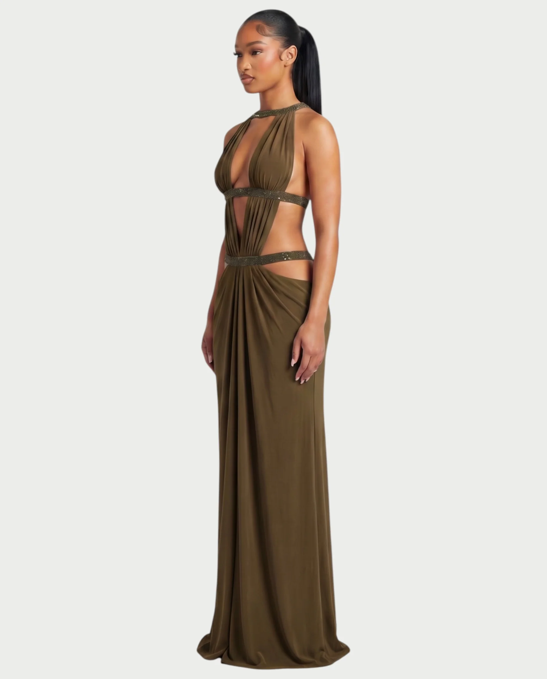 SOLEYA Cutout Halter Maxi Dress - Image 8