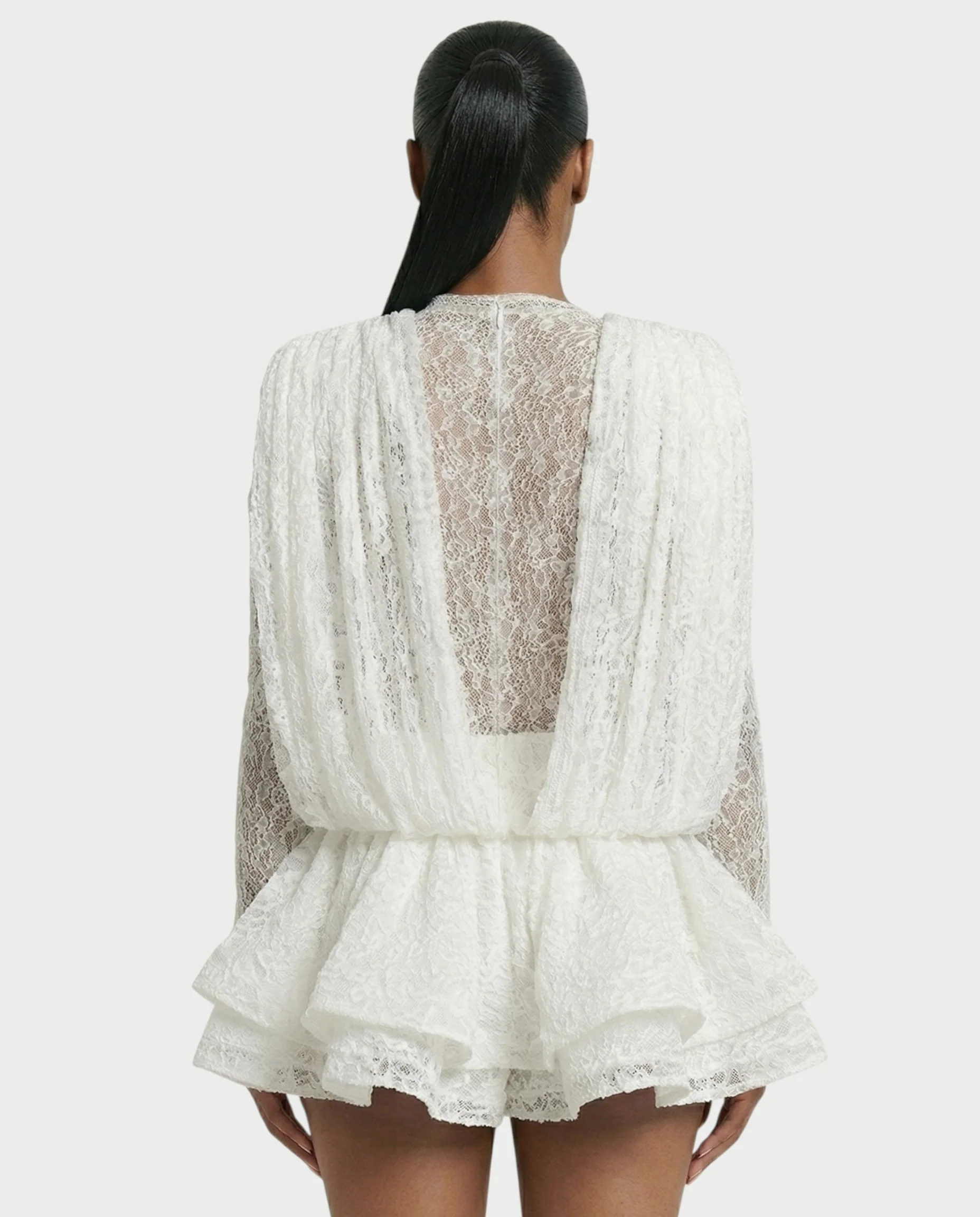 SORYA Lace Long Sleeve Mini Dress - Image 11