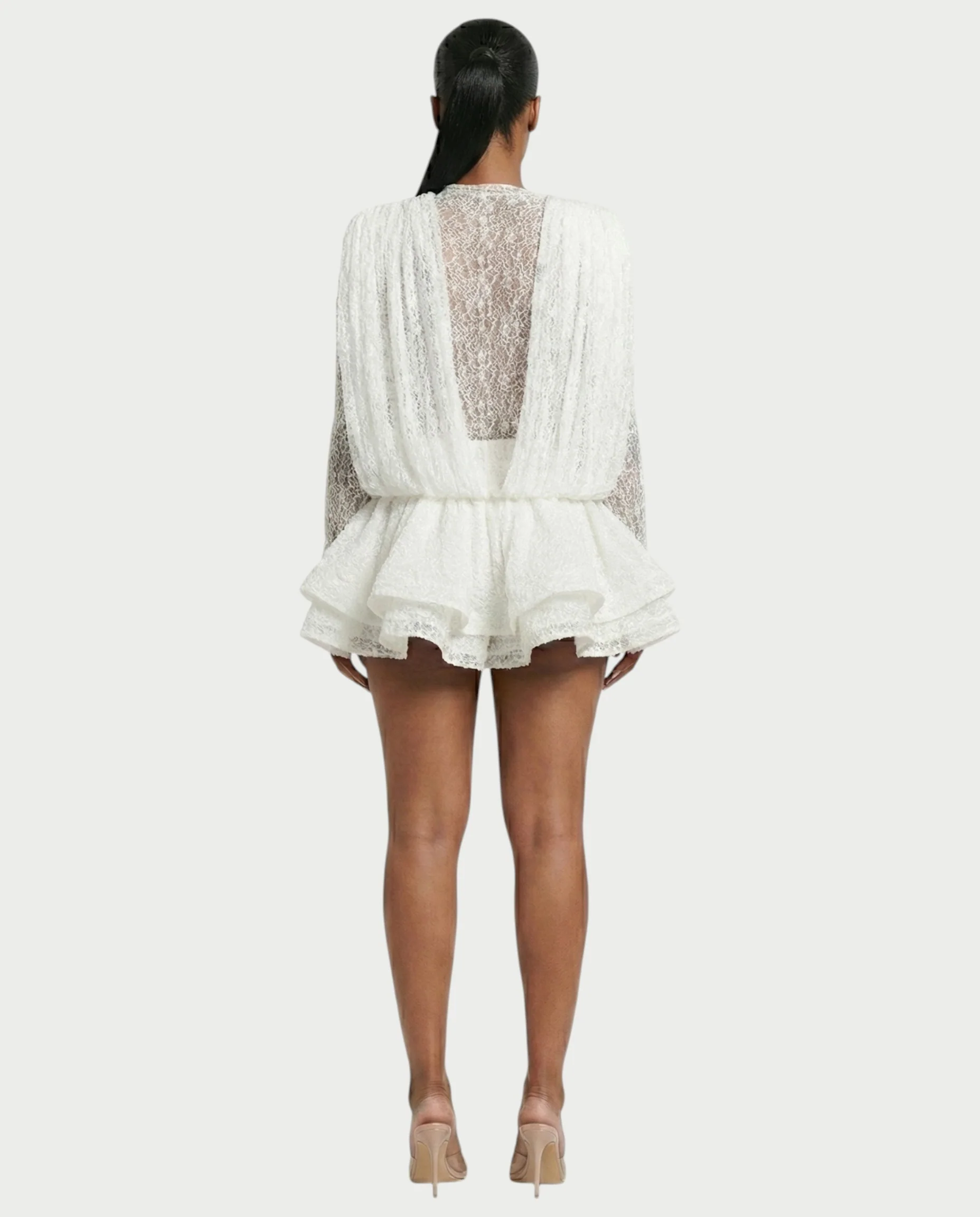 SORYA Lace Long Sleeve Mini Dress - Image 8