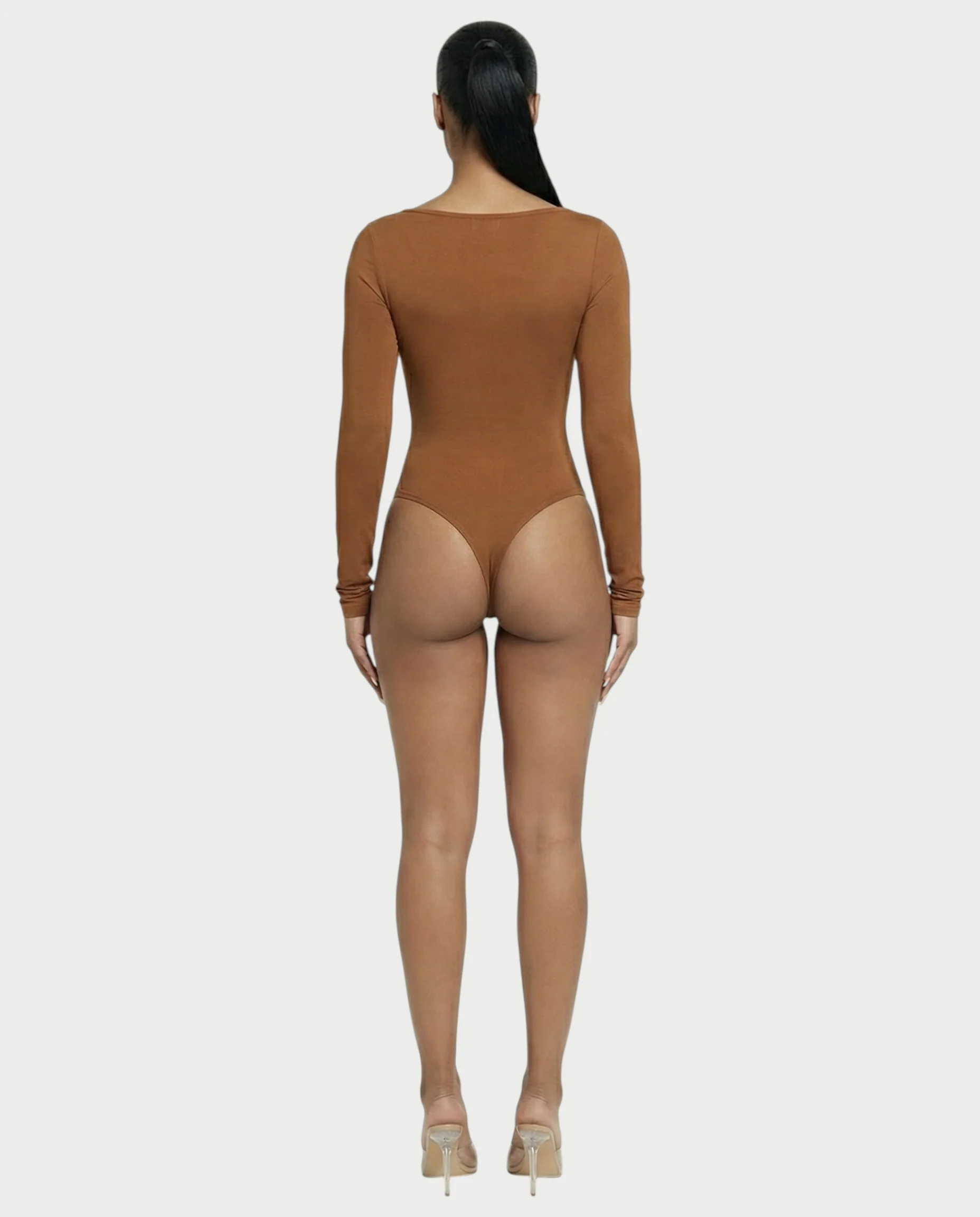 Square Neck Long Sleeve Bodysuit - Image 10