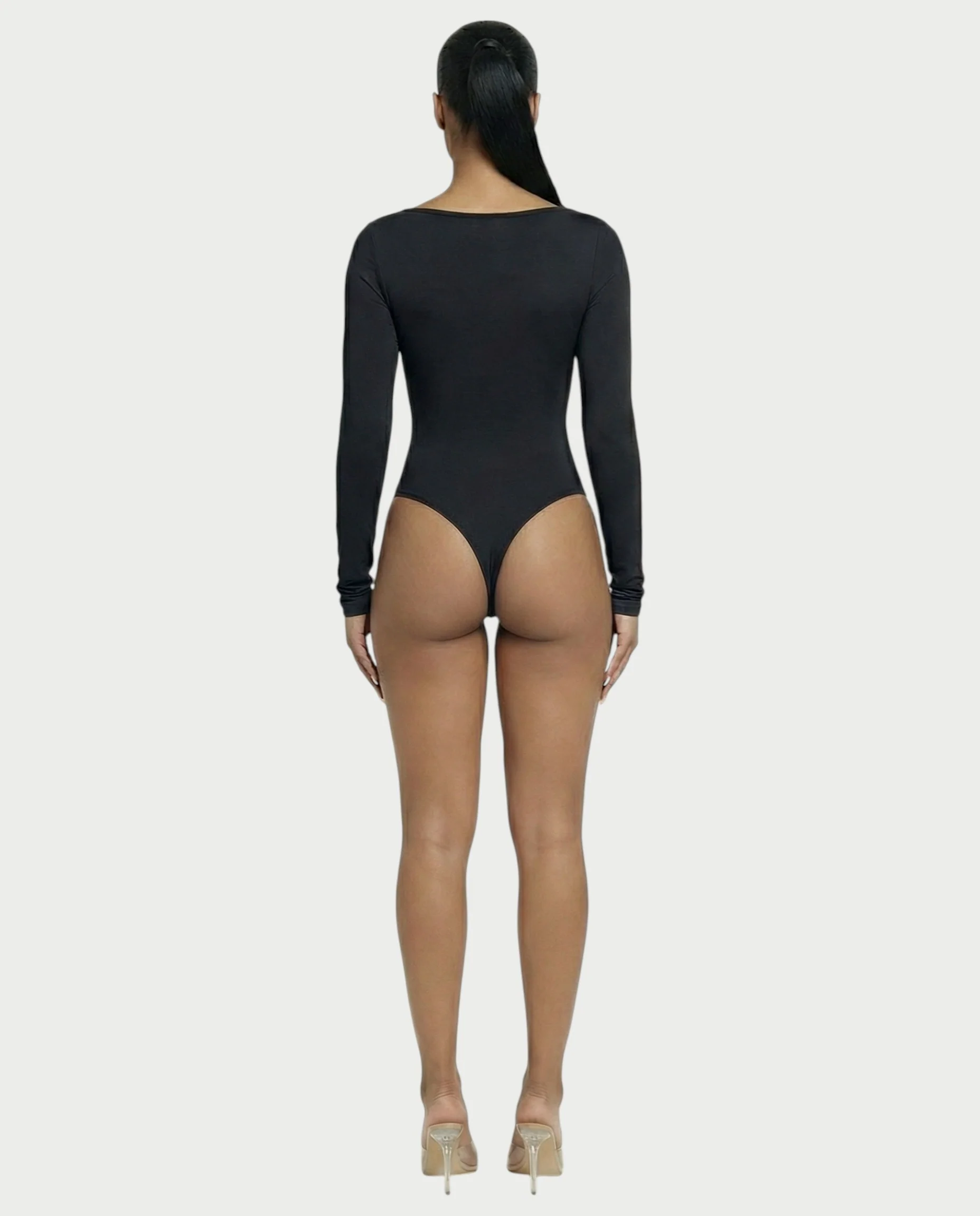 Square Neck Long Sleeve Bodysuit - Image 15