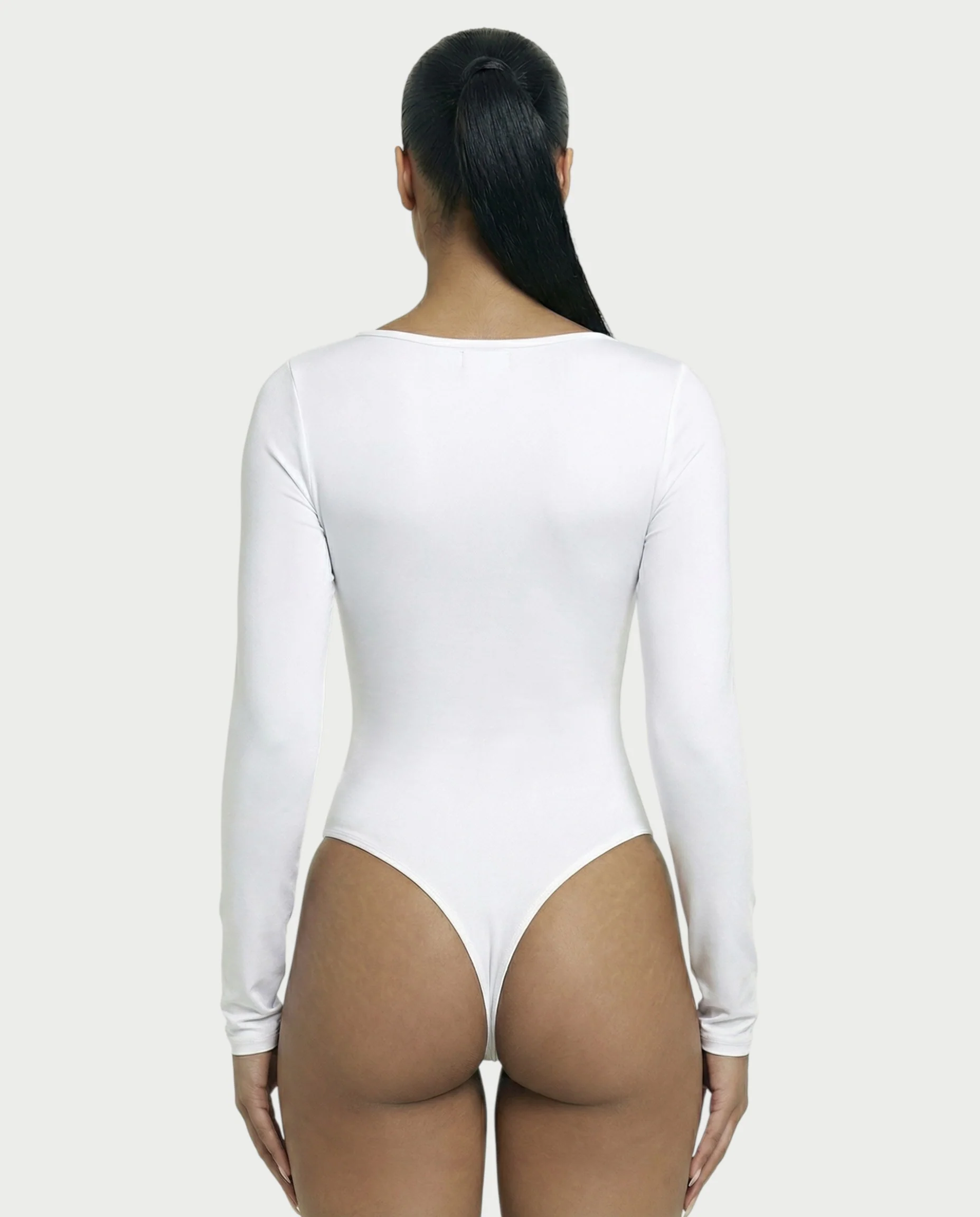 Square Neck Long Sleeve Bodysuit - Image 17