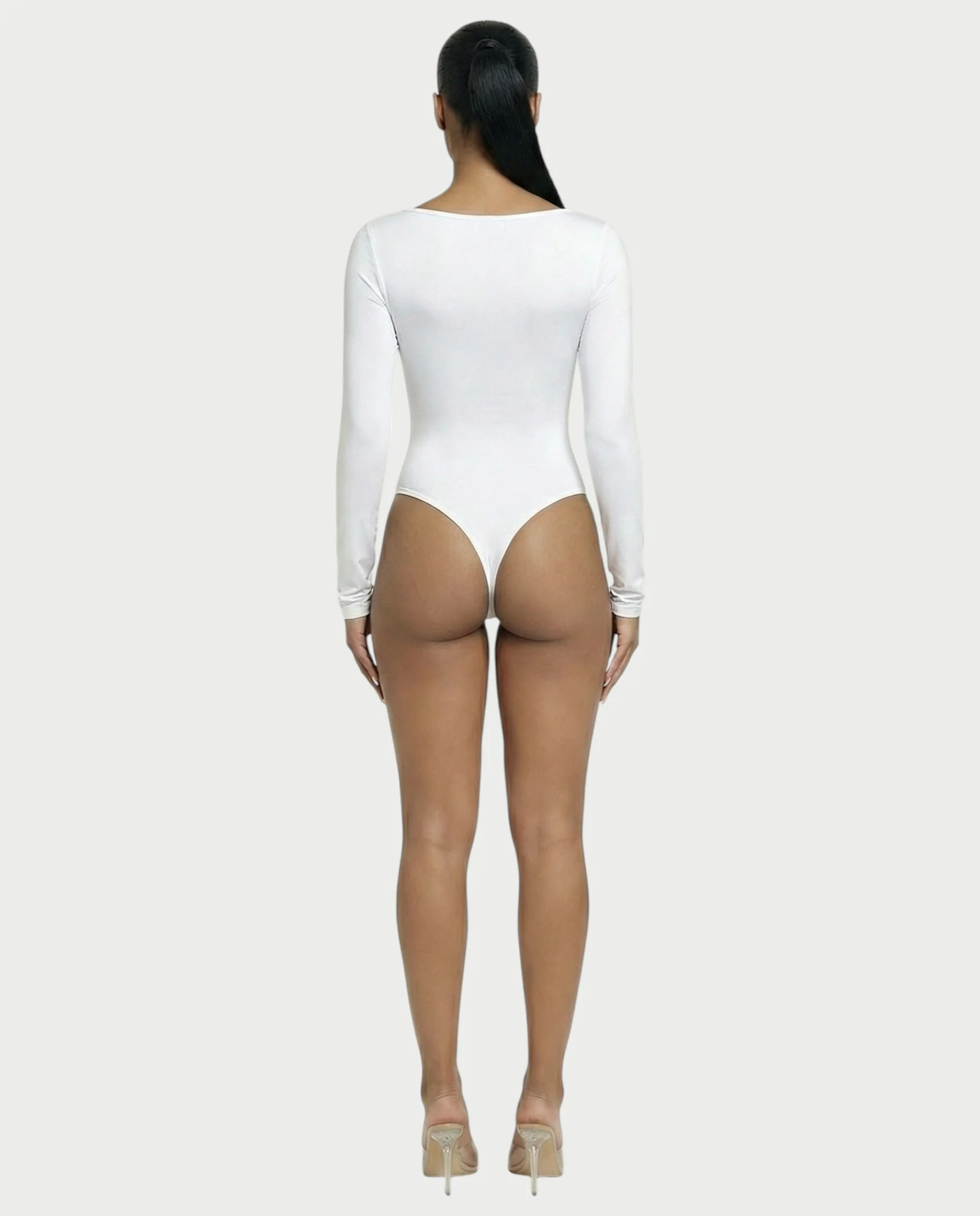 Square Neck Long Sleeve Bodysuit - Image 20