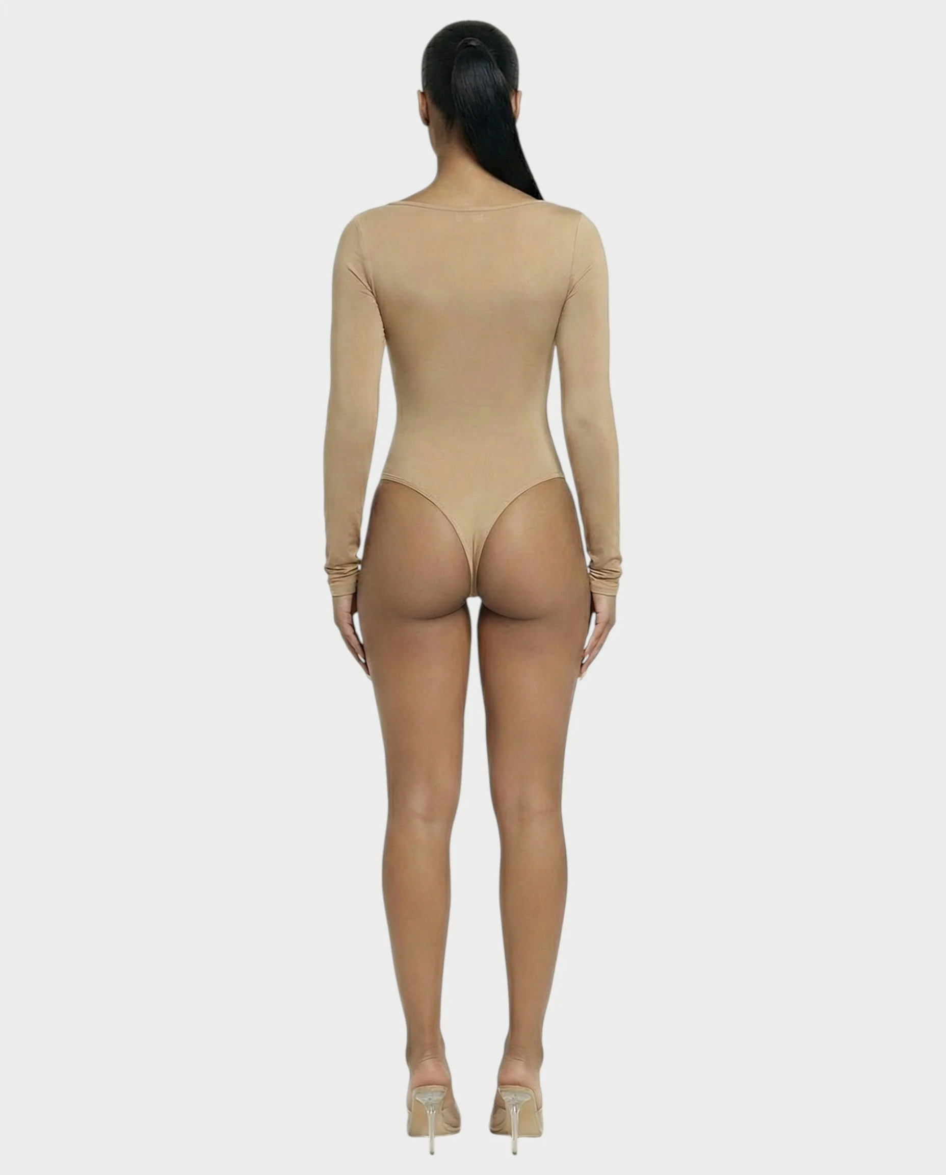 Square Neck Long Sleeve Bodysuit - Image 5