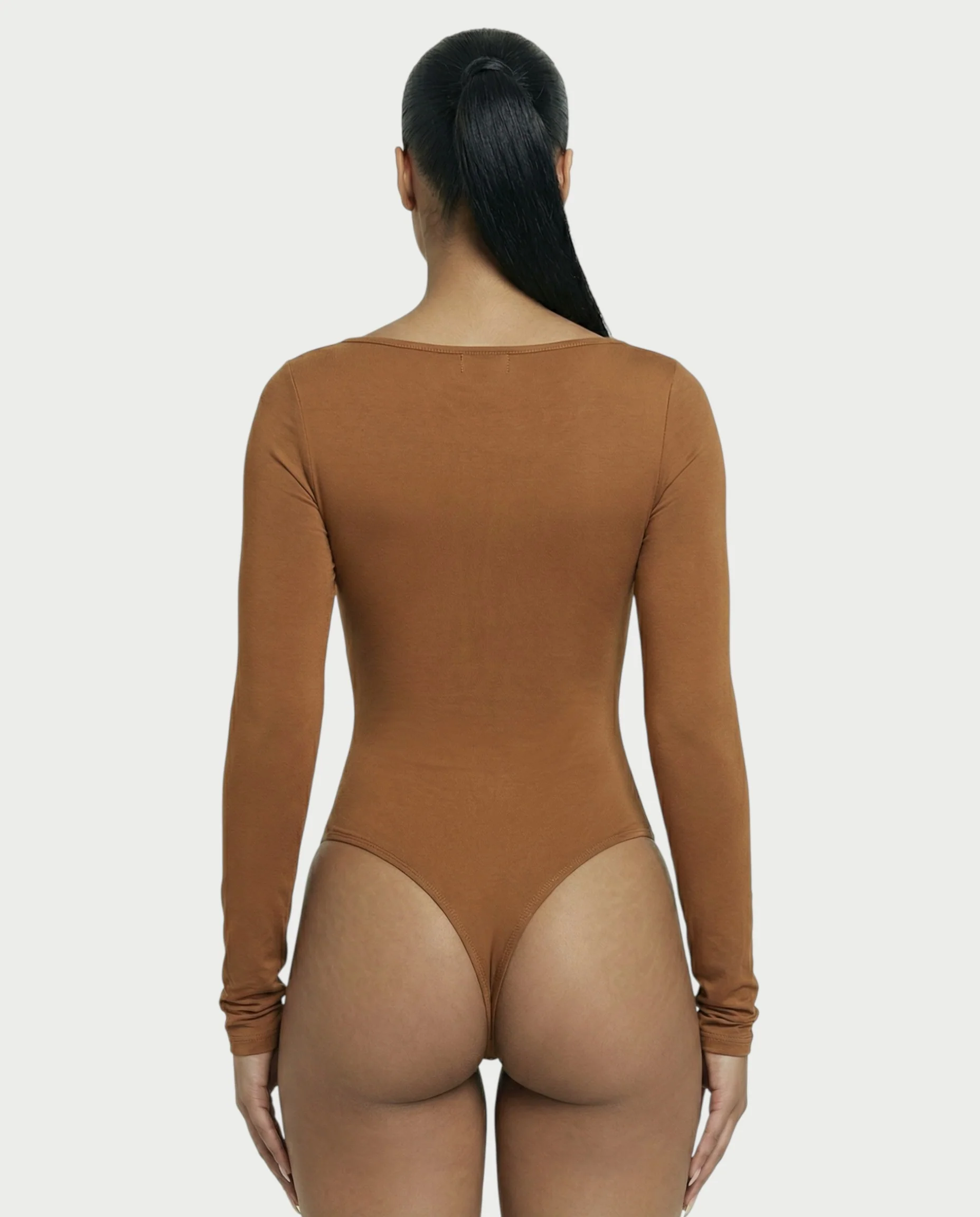 Square Neck Long Sleeve Bodysuit - Image 7
