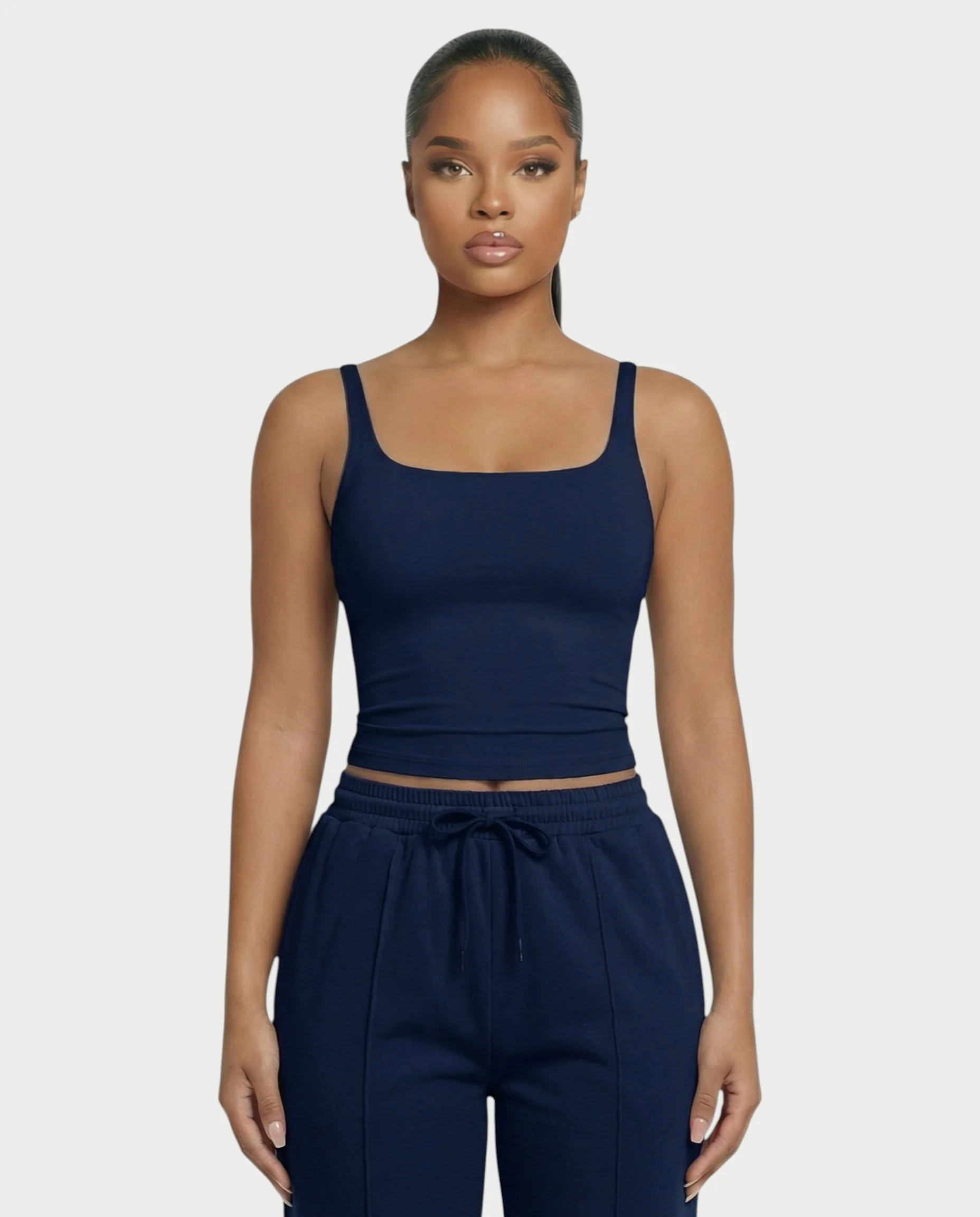 Square Neck Seamless Tank Top - Image 21