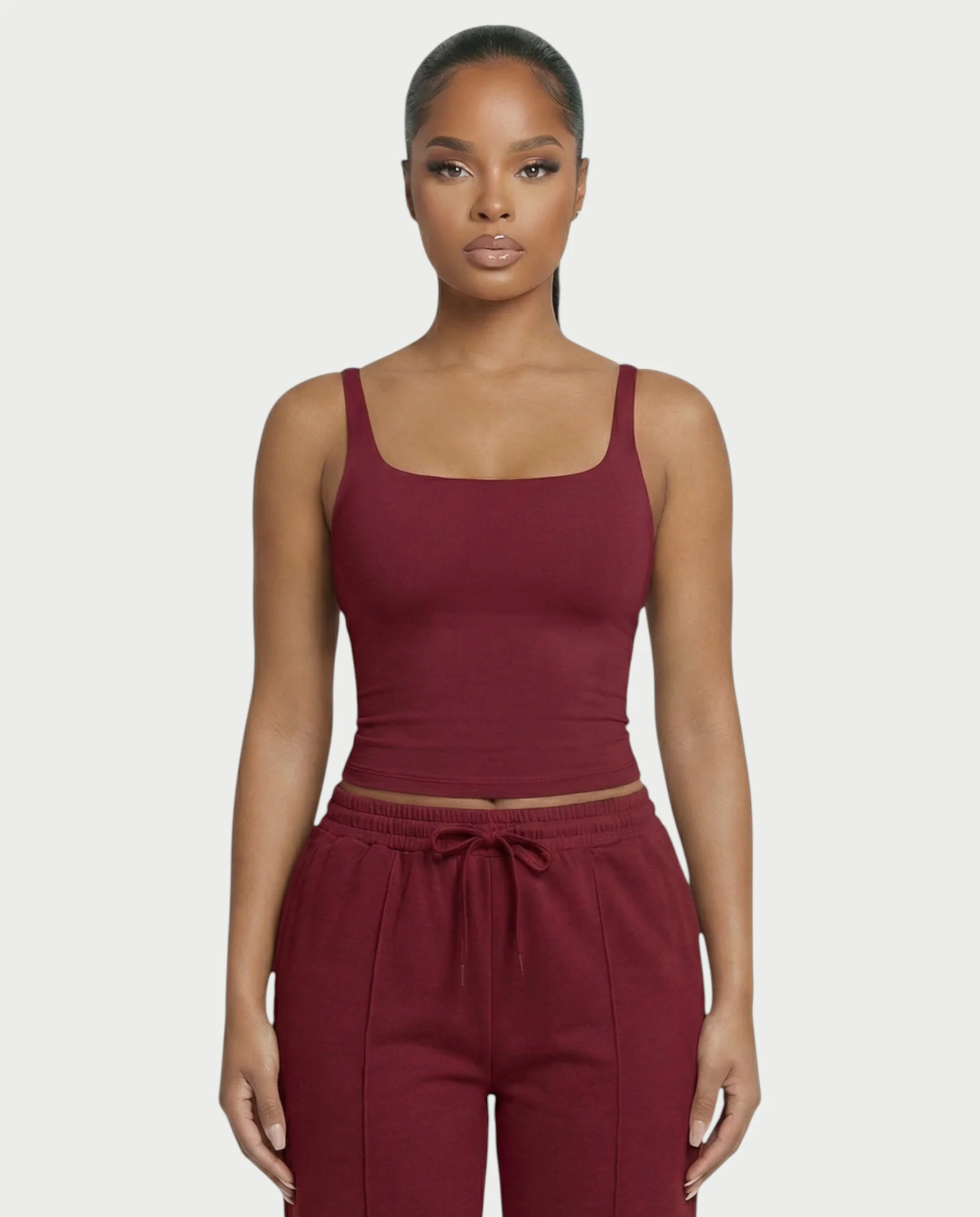 Square Neck Seamless Tank Top - Image 25