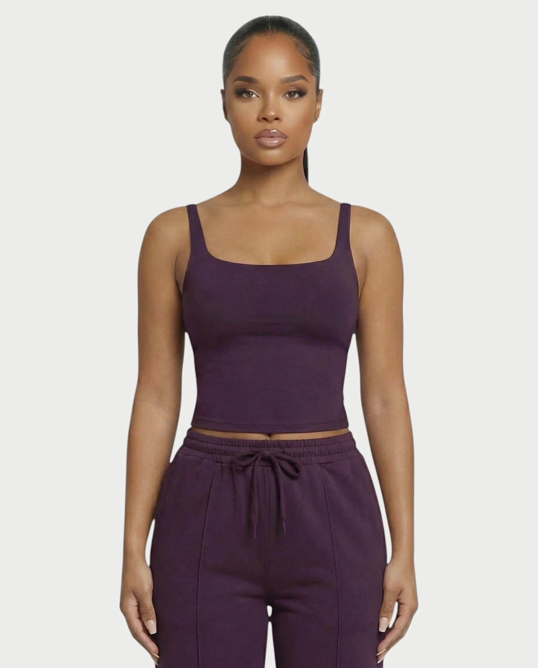 Square Neck Seamless Tank Top - Image 33