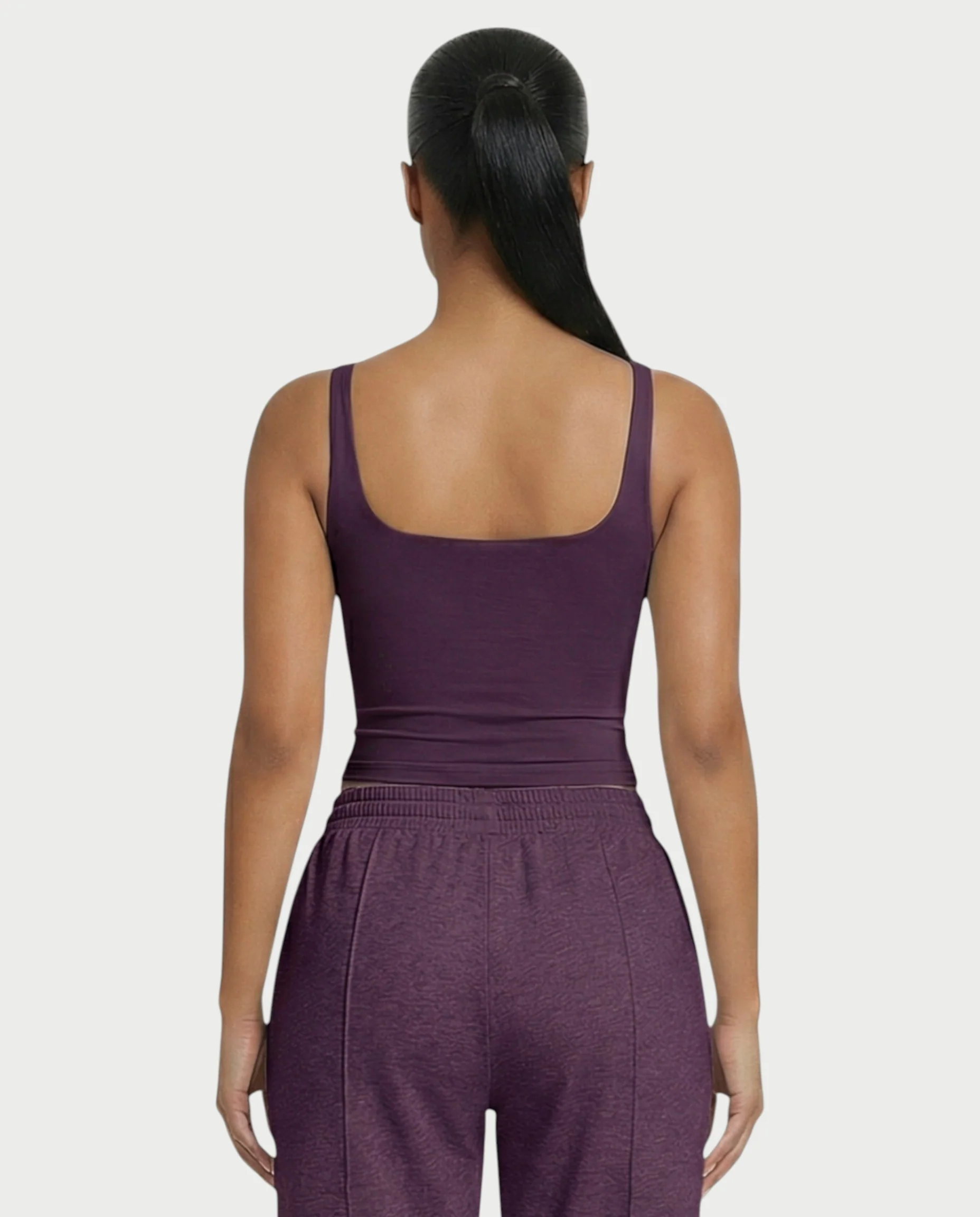 Square Neck Seamless Tank Top - Image 34