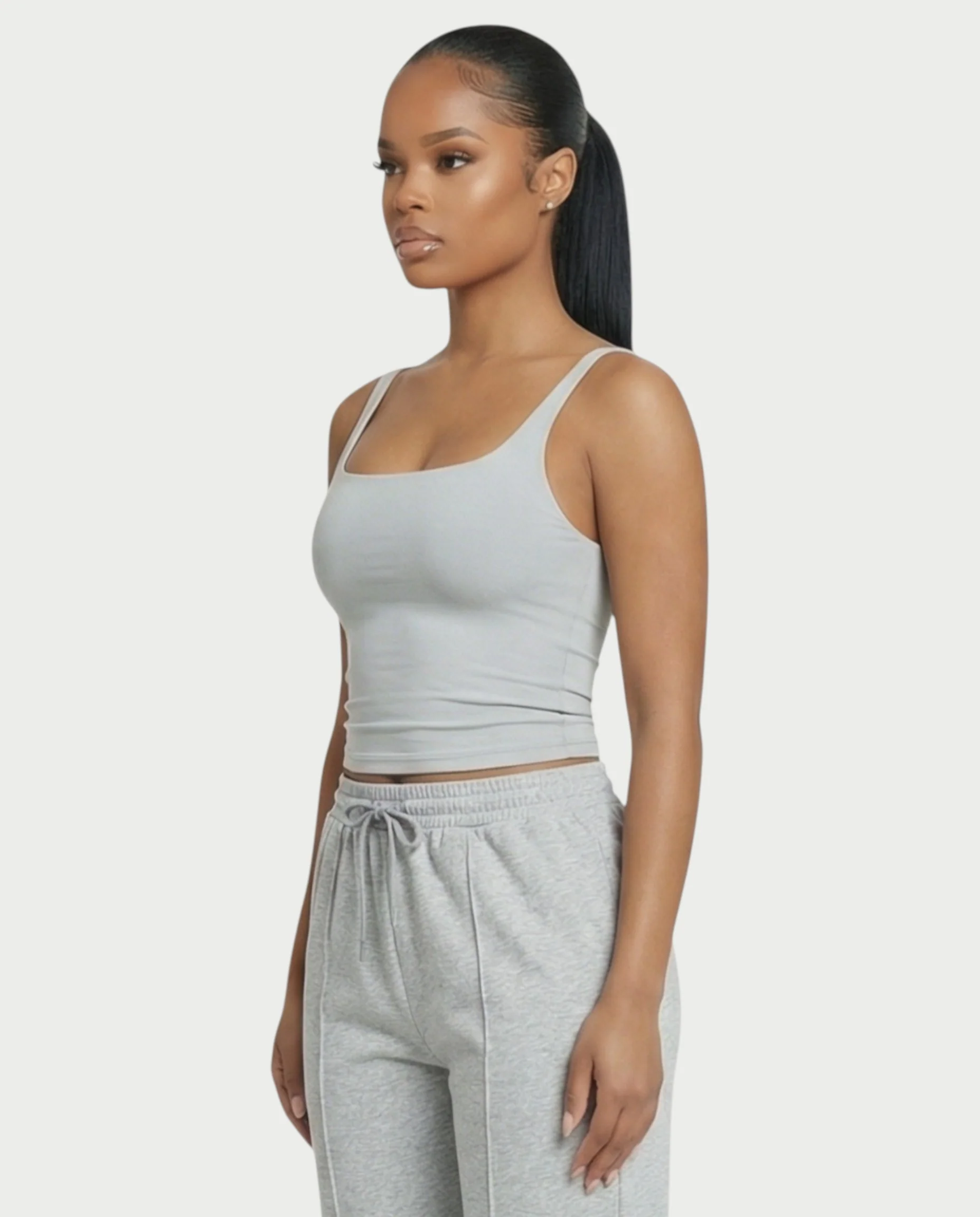 Square Neck Seamless Tank Top - Image 39