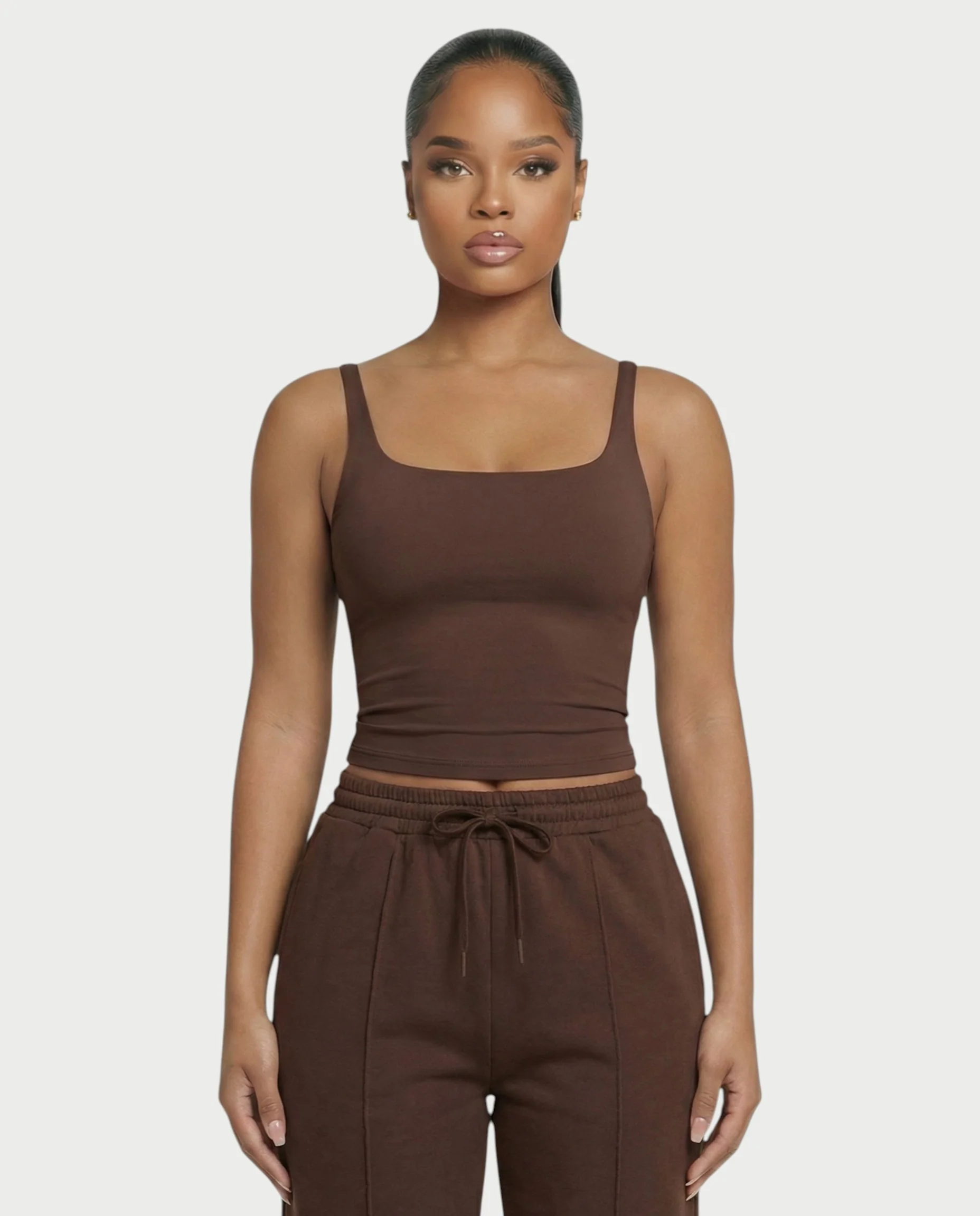 Square Neck Seamless Tank Top - Image 9