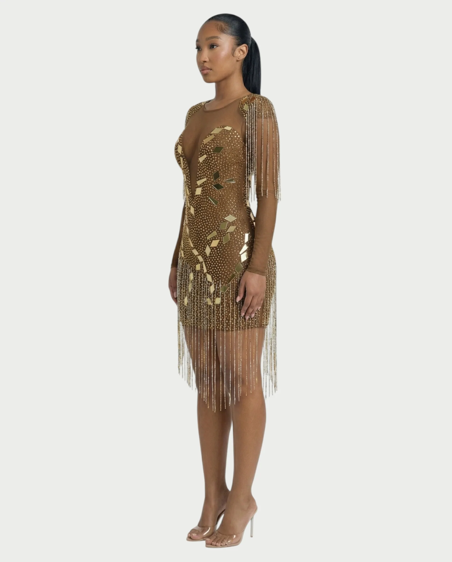 TALLIE Mirror Mosaic Mini Dress - Image 3