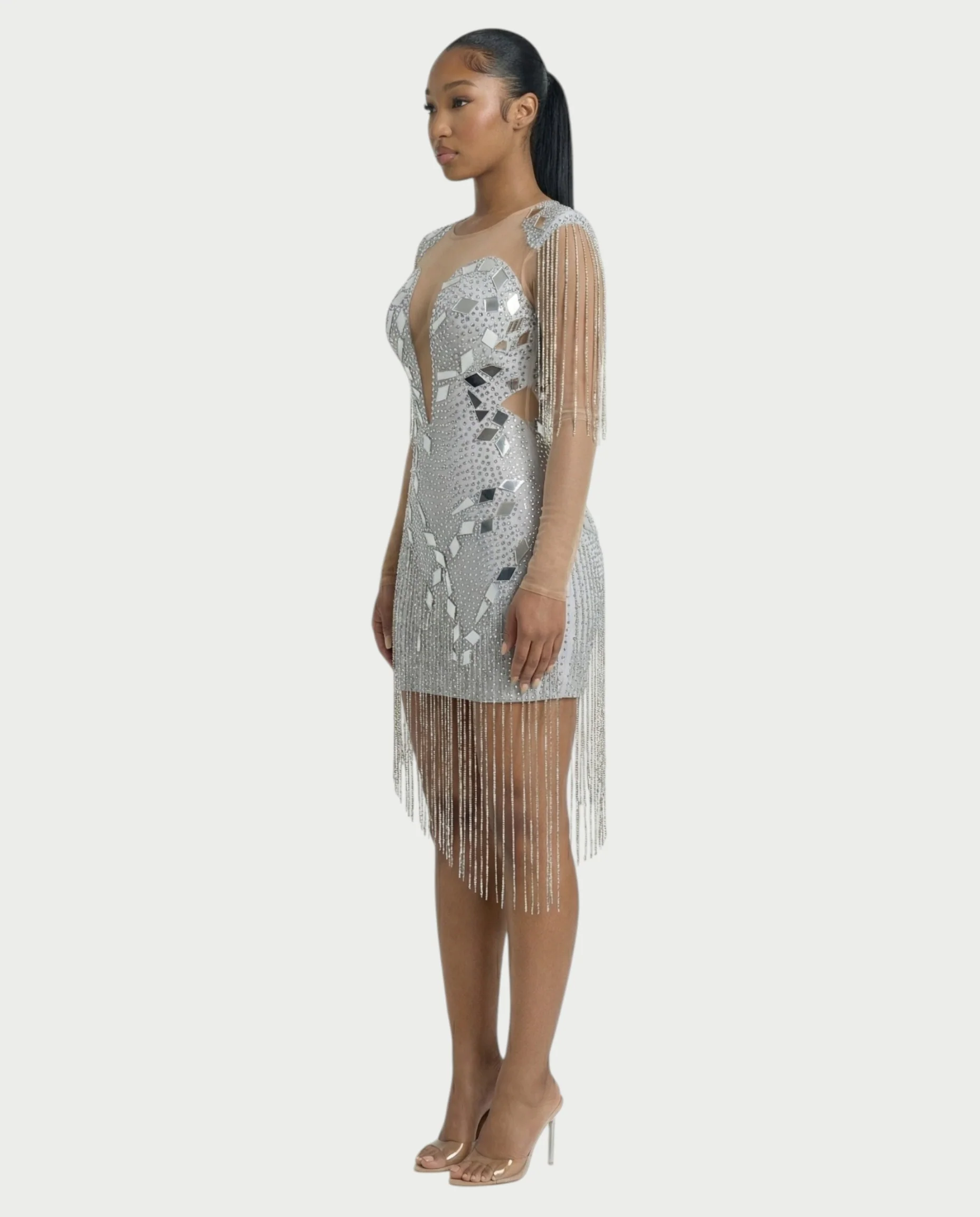 TALLIE Mirror Mosaic Mini Dress - Image 8