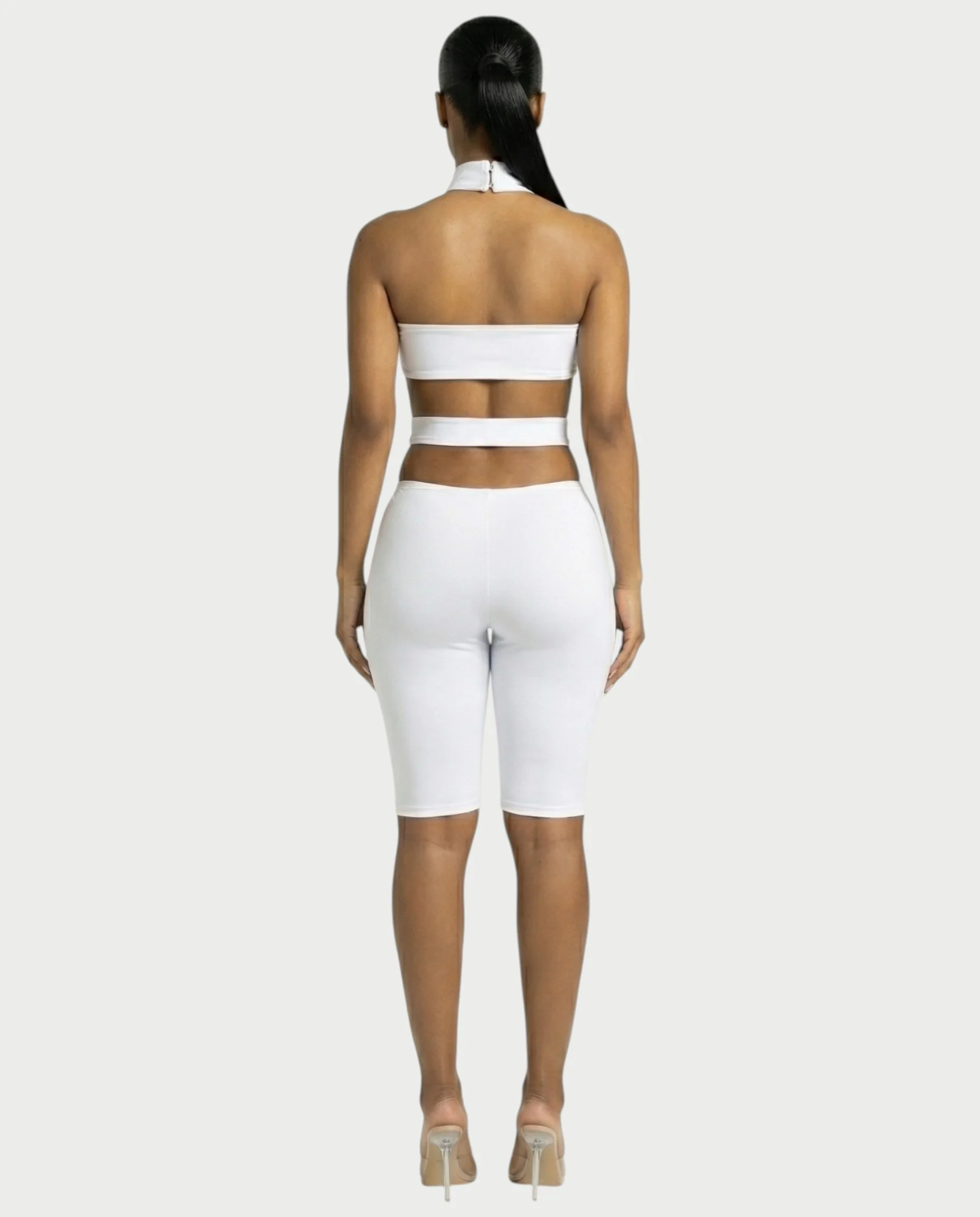 TARCY Studded Cutout High-Neck Romper - Image 7
